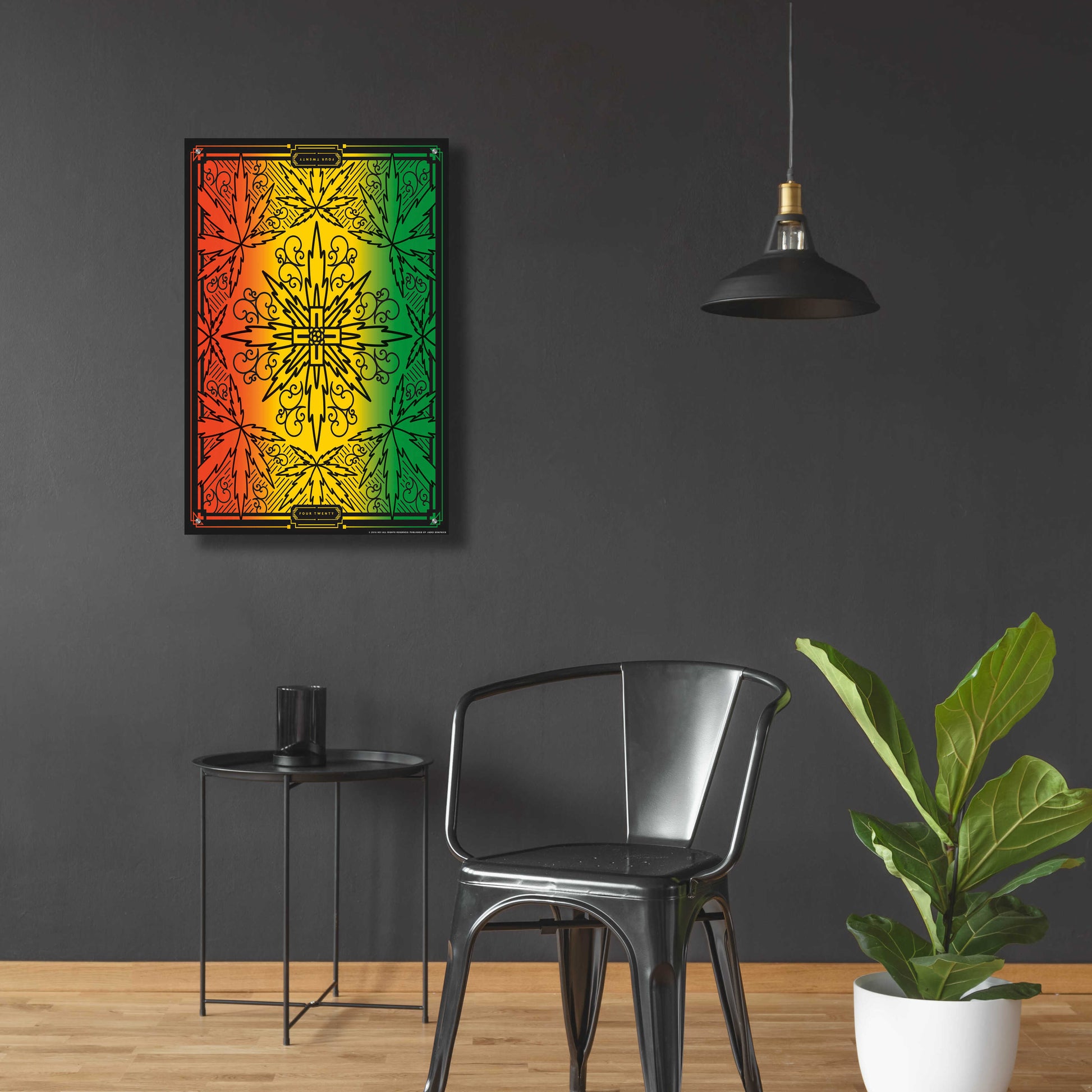 Epic Art '420 Rasta' by JJ Brando, Acrylic Glass Wall Art,24x36