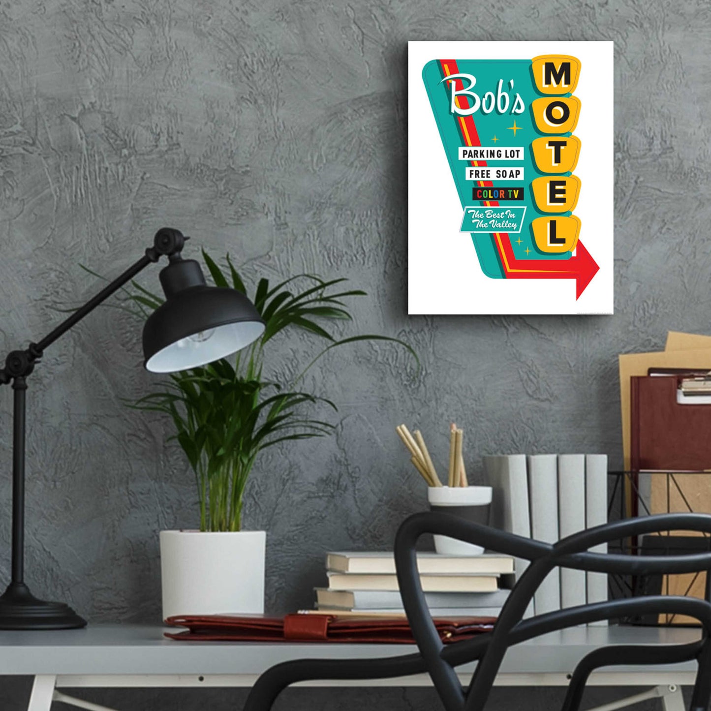 Epic Art 'Bob's Motel In White' by JJ Brando, Acrylic Glass Wall Art,12x16