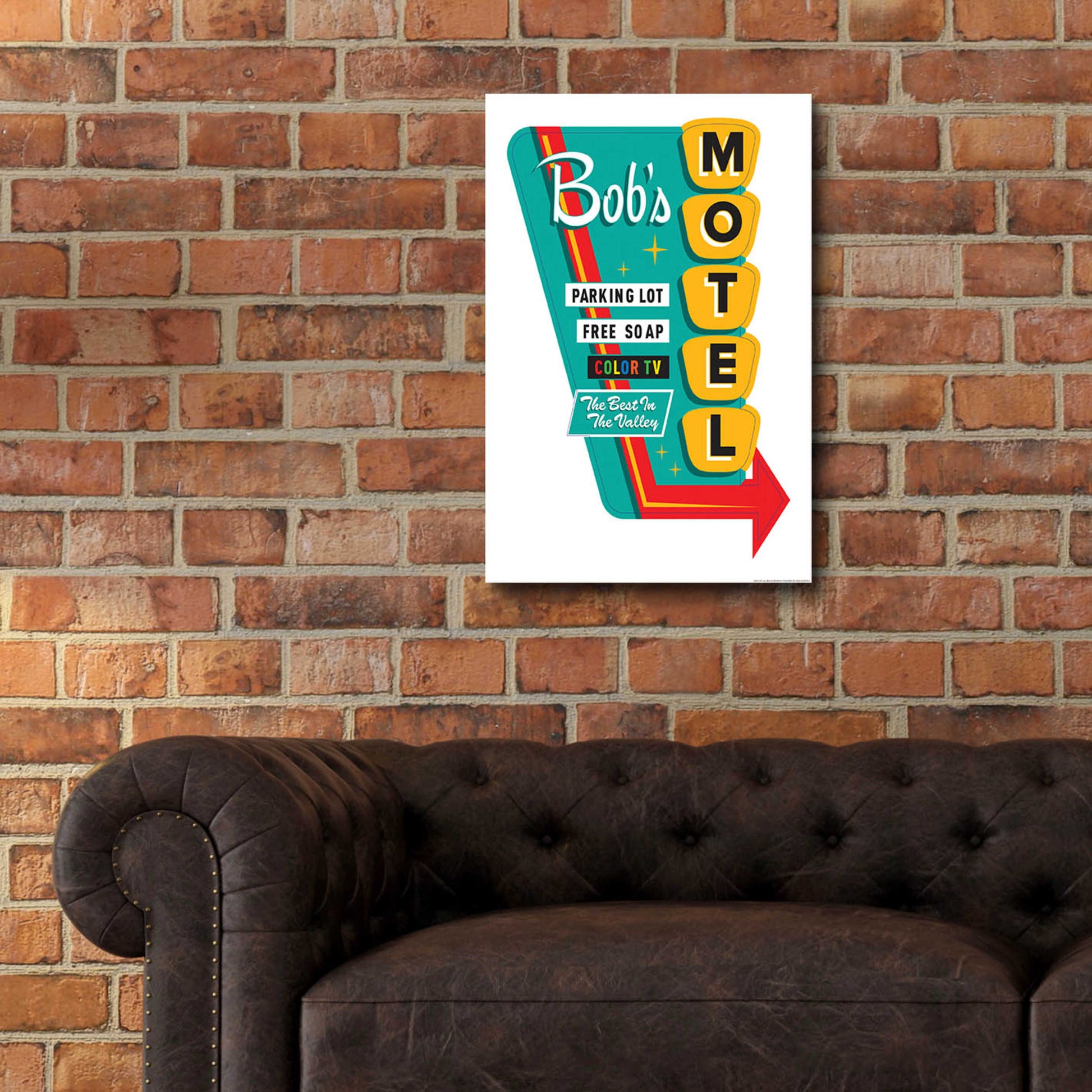 Epic Art 'Bob's Motel In White' by JJ Brando, Acrylic Glass Wall Art,16x24