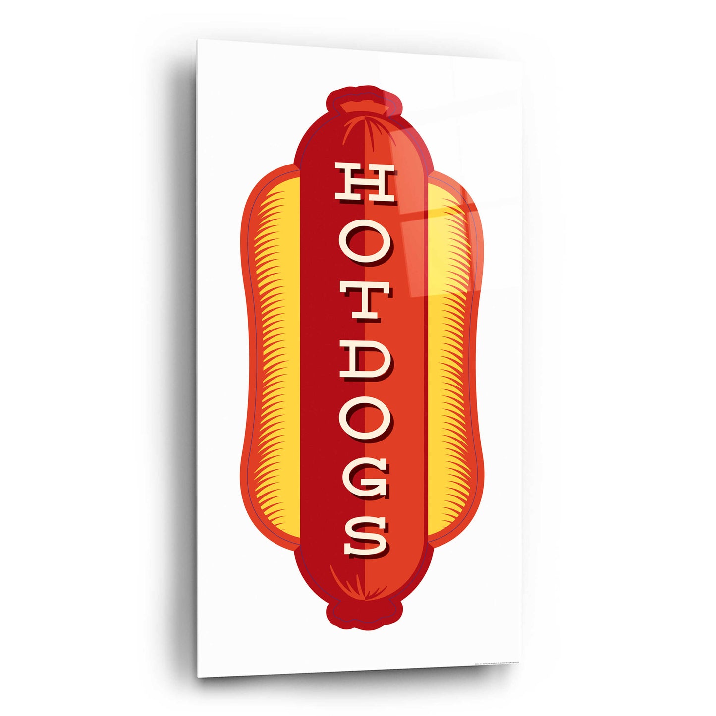 Epic Art 'Hotdogs In White 2' by JJ Brando, Acrylic Glass Wall Art,12x24