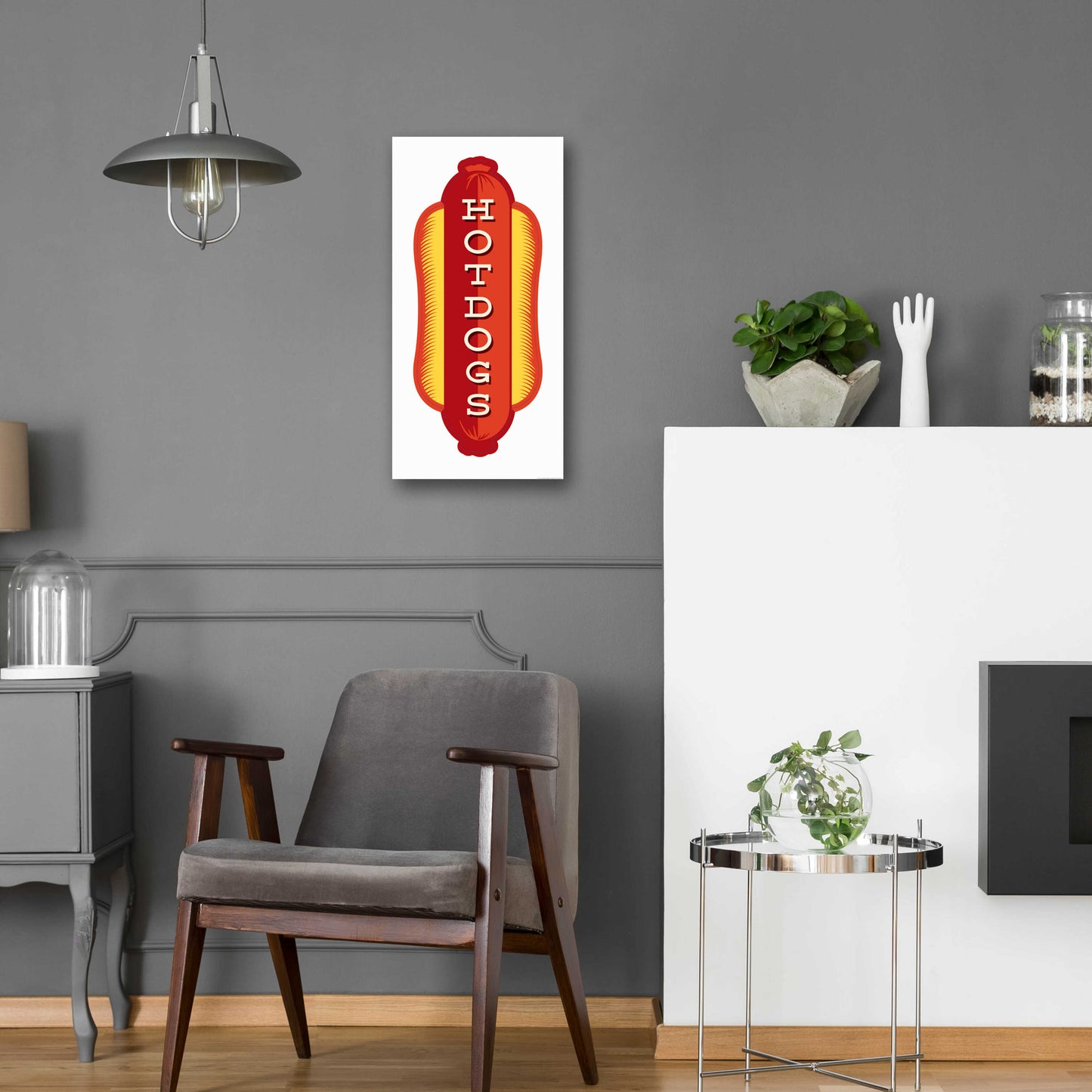 Epic Art 'Hotdogs In White 2' by JJ Brando, Acrylic Glass Wall Art,12x24