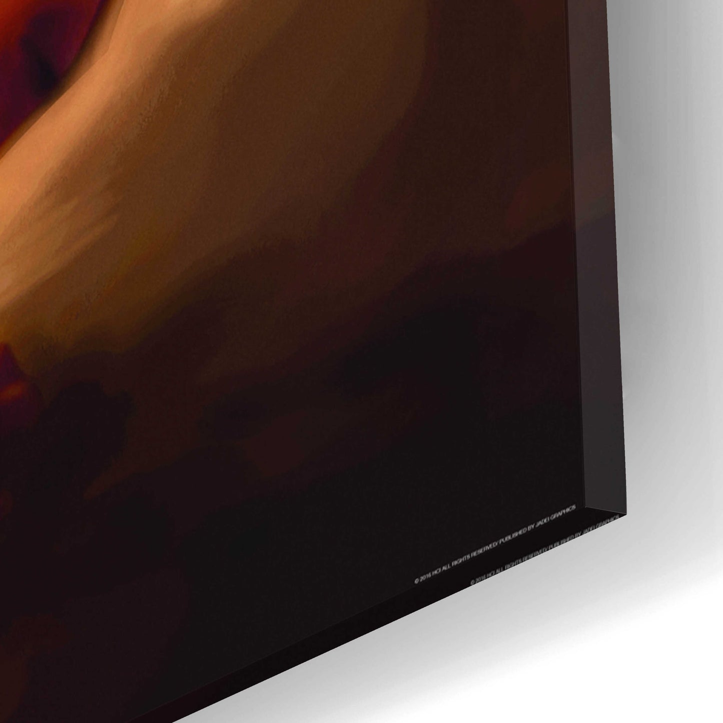 Epic Art 'Santa Teddy Bear' by JJ Brando, Acrylic Glass Wall Art,12x16