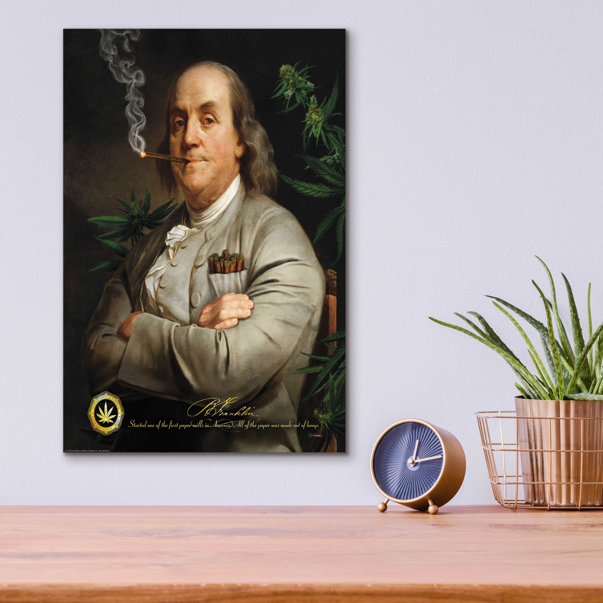 Epic Art 'Ben's Cigar' by JJ Brando, Acrylic Glass Wall Art,12x16