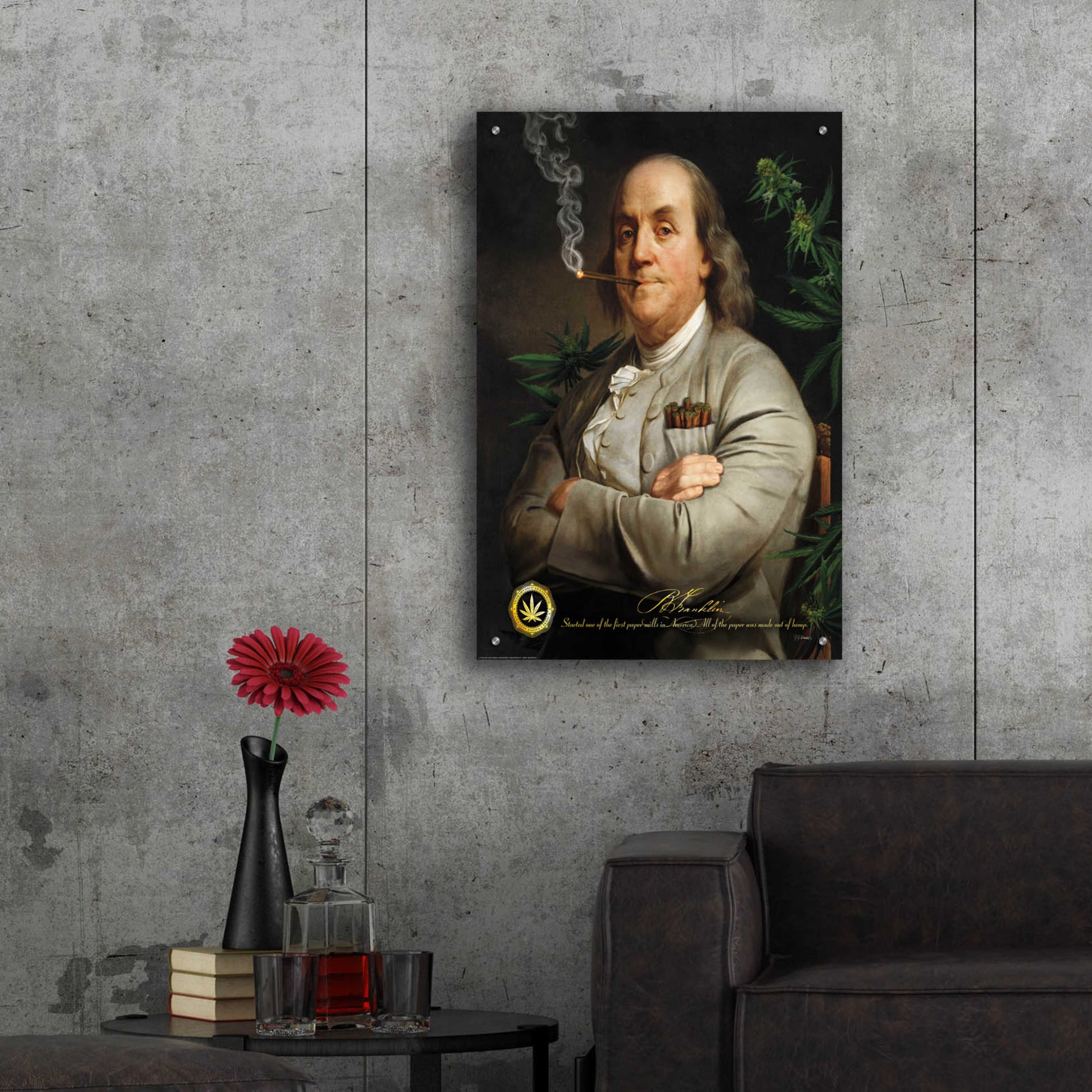 Epic Art 'Ben's Cigar' by JJ Brando, Acrylic Glass Wall Art,24x36
