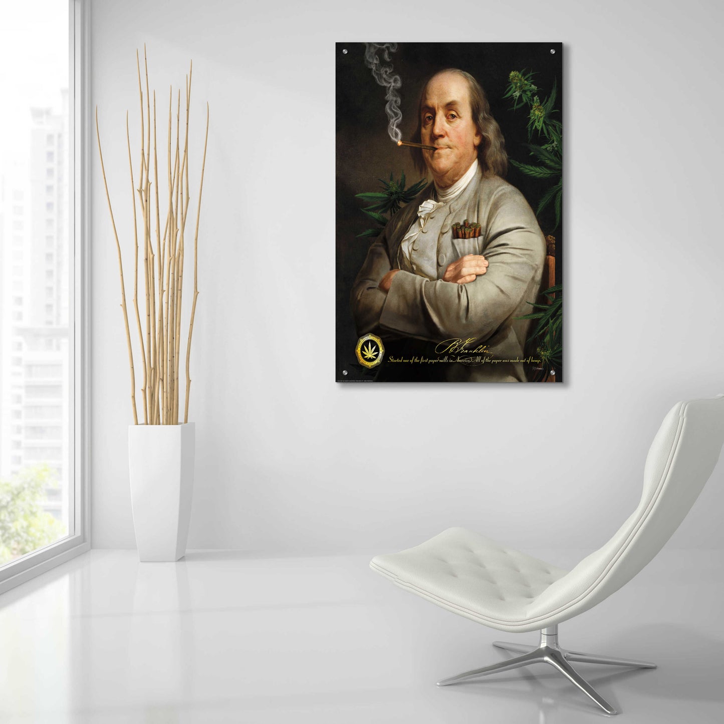 Epic Art 'Ben's Cigar' by JJ Brando, Acrylic Glass Wall Art,24x36