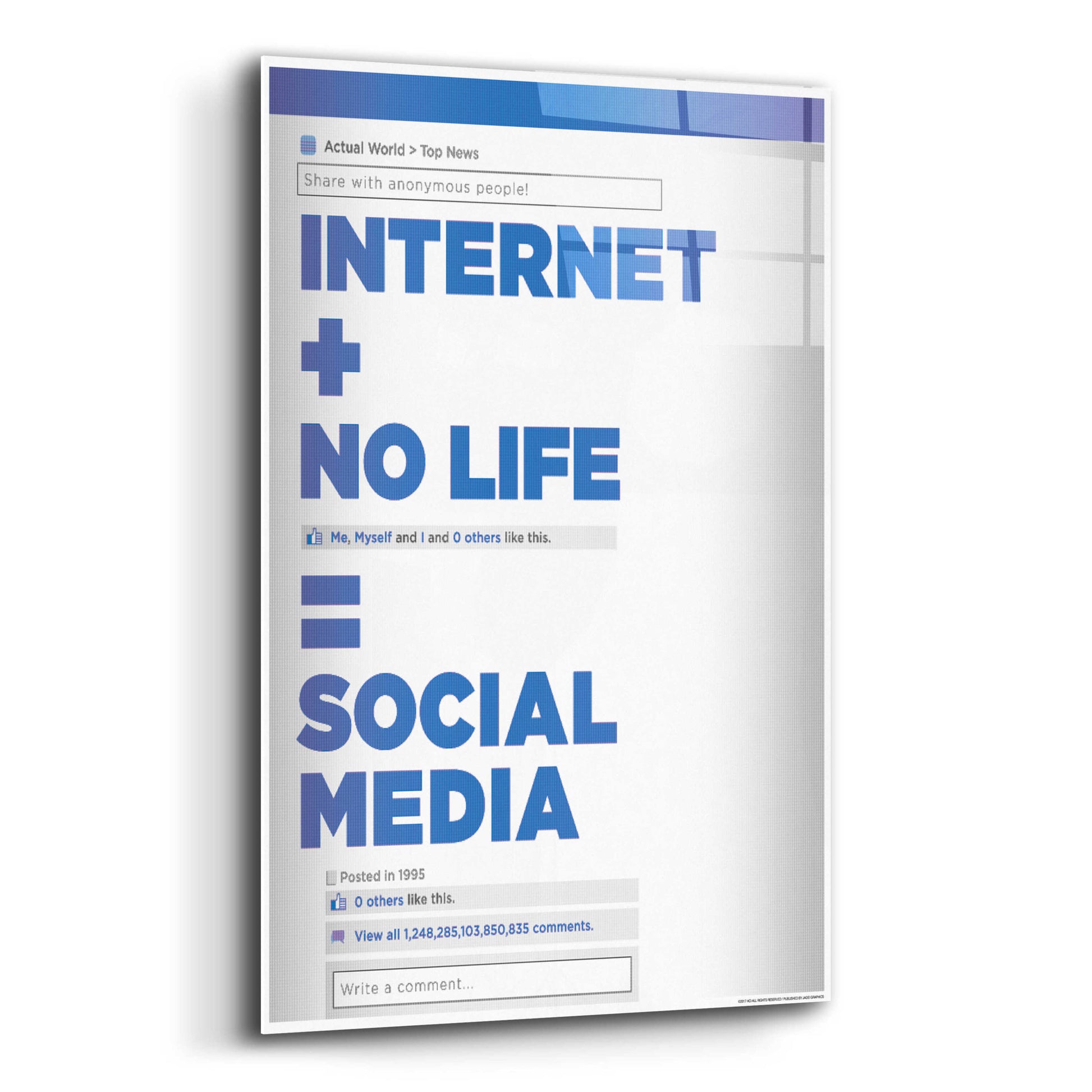 Epic Art 'Social Media' by JJ Brando, Acrylic Glass Wall Art,12x16