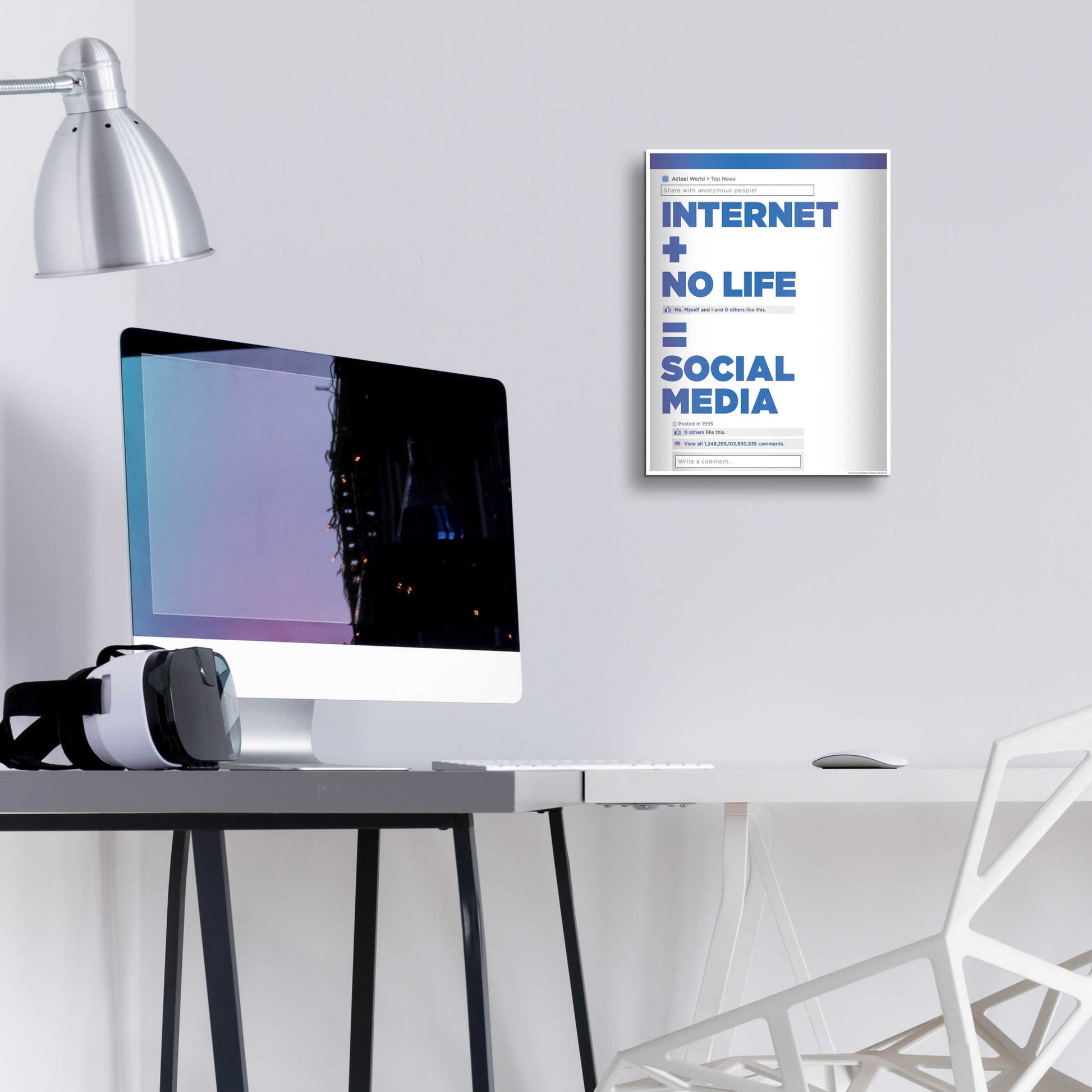 Epic Art 'Social Media' by JJ Brando, Acrylic Glass Wall Art,12x16