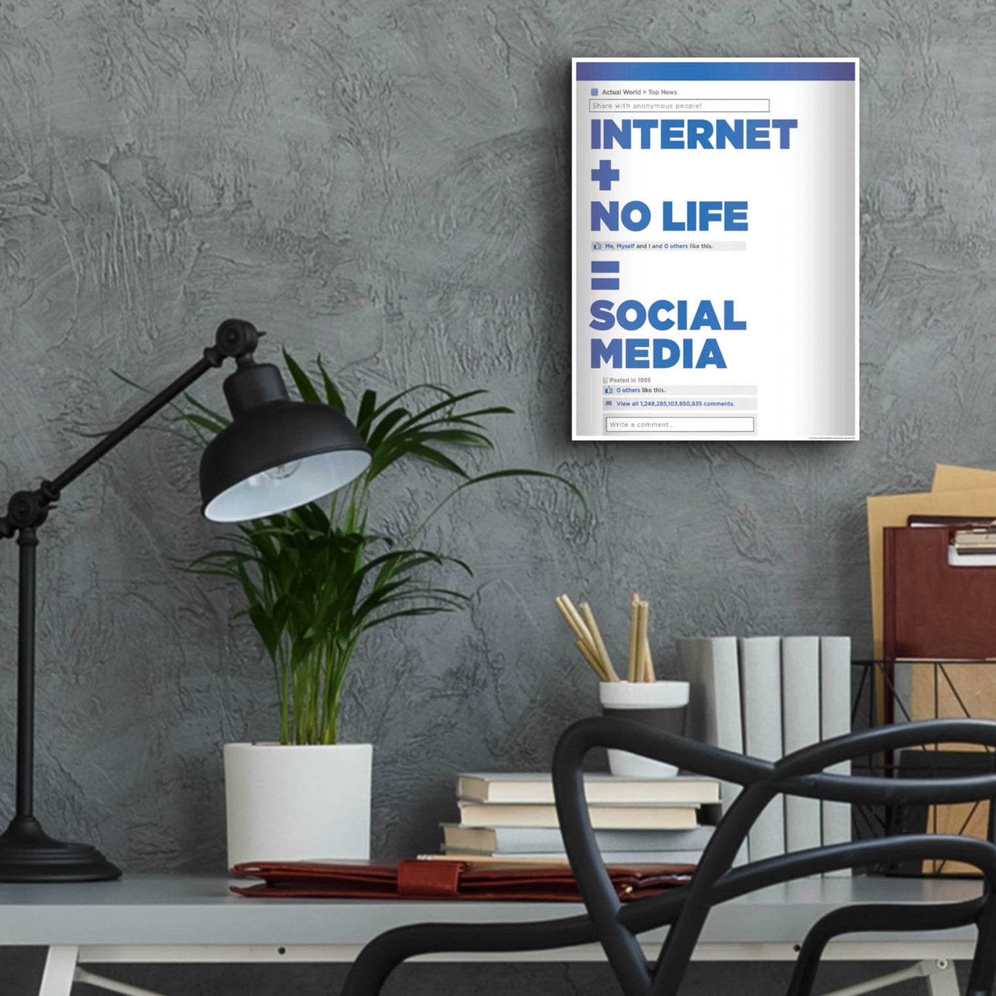 Epic Art 'Social Media' by JJ Brando, Acrylic Glass Wall Art,12x16