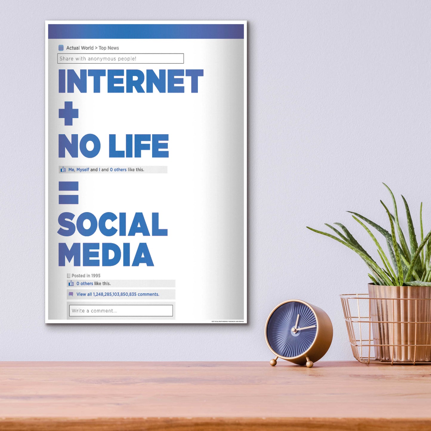 Epic Art 'Social Media' by JJ Brando, Acrylic Glass Wall Art,12x16