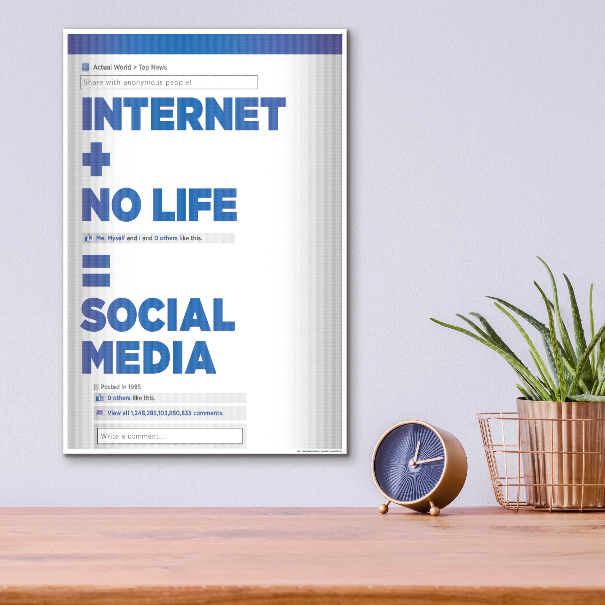 Epic Art 'Social Media' by JJ Brando, Acrylic Glass Wall Art,12x16