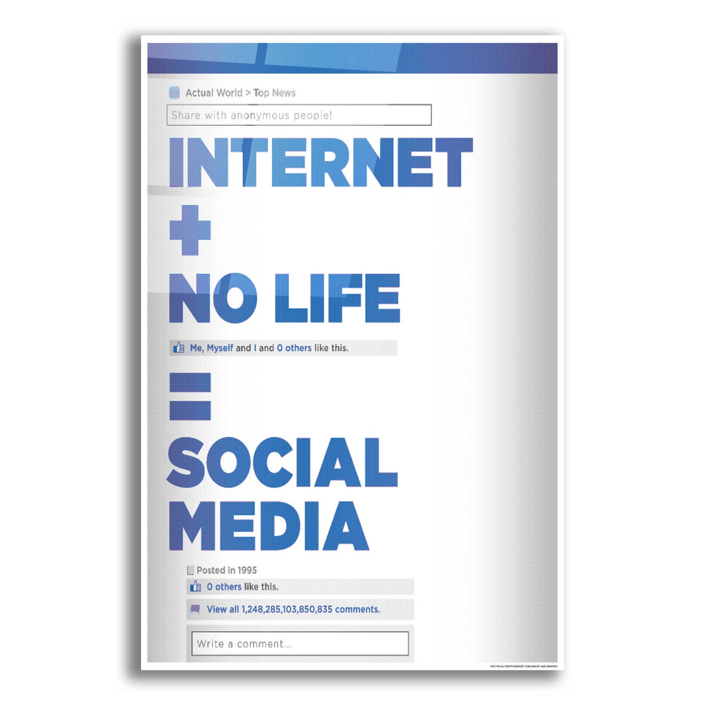 Epic Art 'Social Media' by JJ Brando, Acrylic Glass Wall Art,12x16