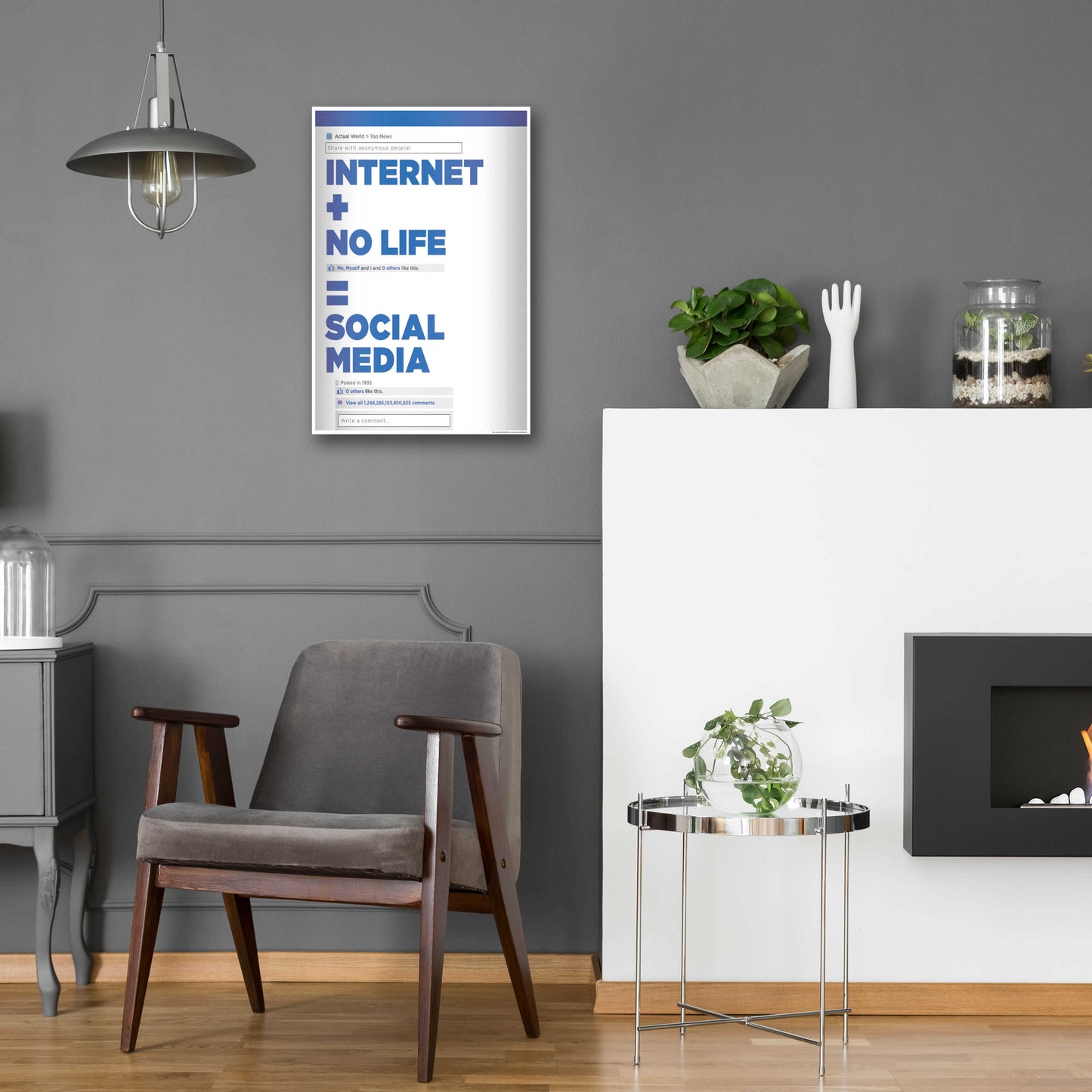 Epic Art 'Social Media' by JJ Brando, Acrylic Glass Wall Art,16x24