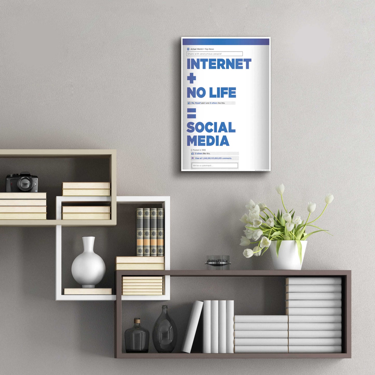 Epic Art 'Social Media' by JJ Brando, Acrylic Glass Wall Art,16x24