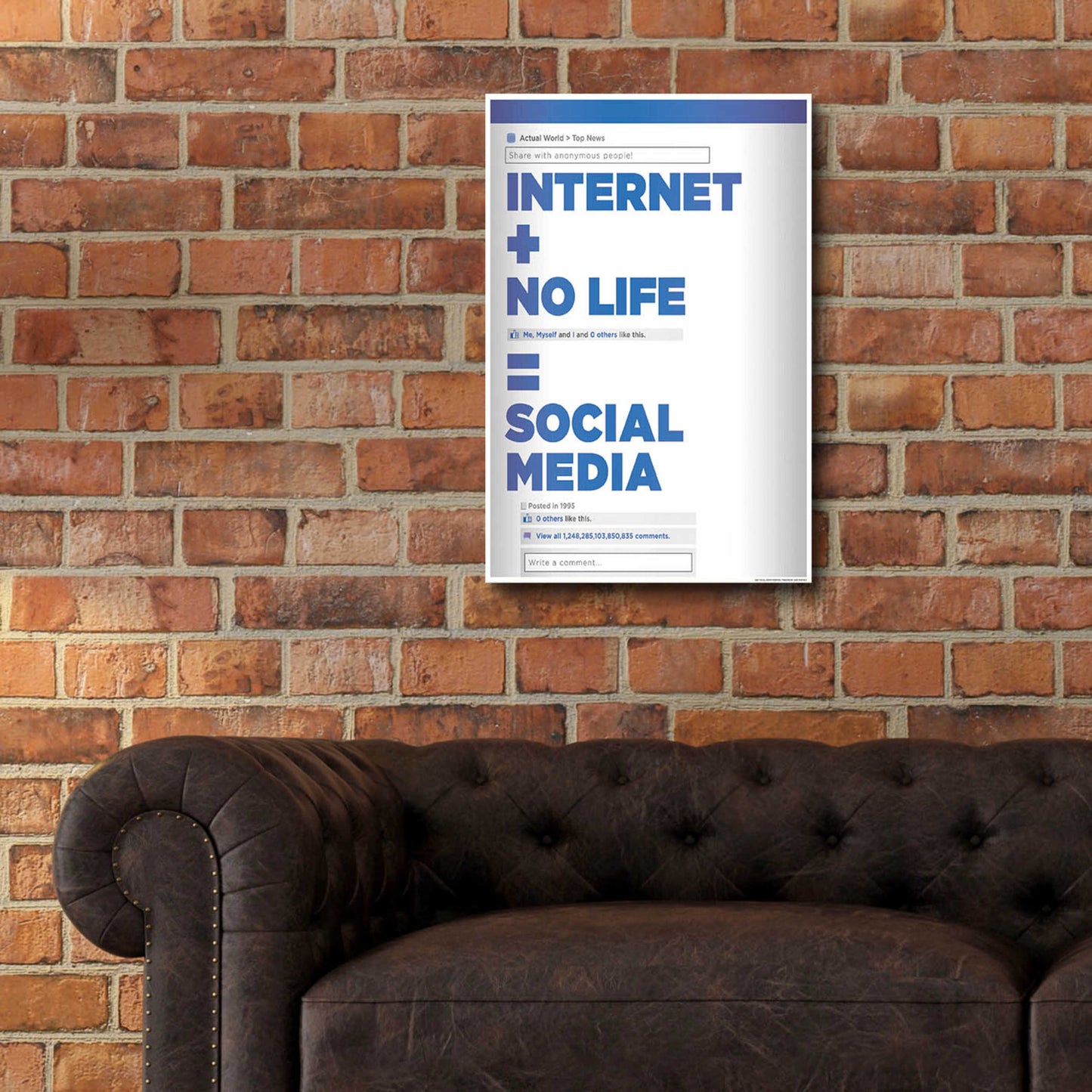 Epic Art 'Social Media' by JJ Brando, Acrylic Glass Wall Art,16x24
