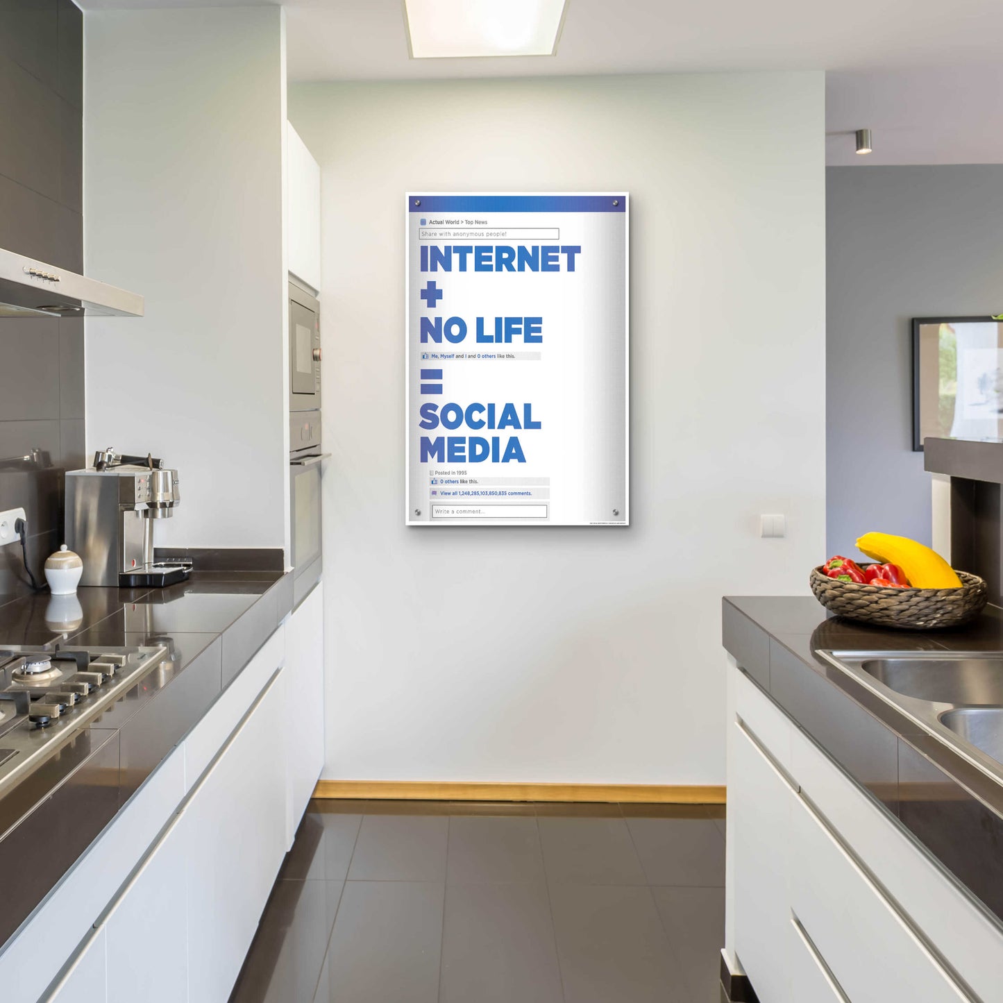 Epic Art 'Social Media' by JJ Brando, Acrylic Glass Wall Art,24x36