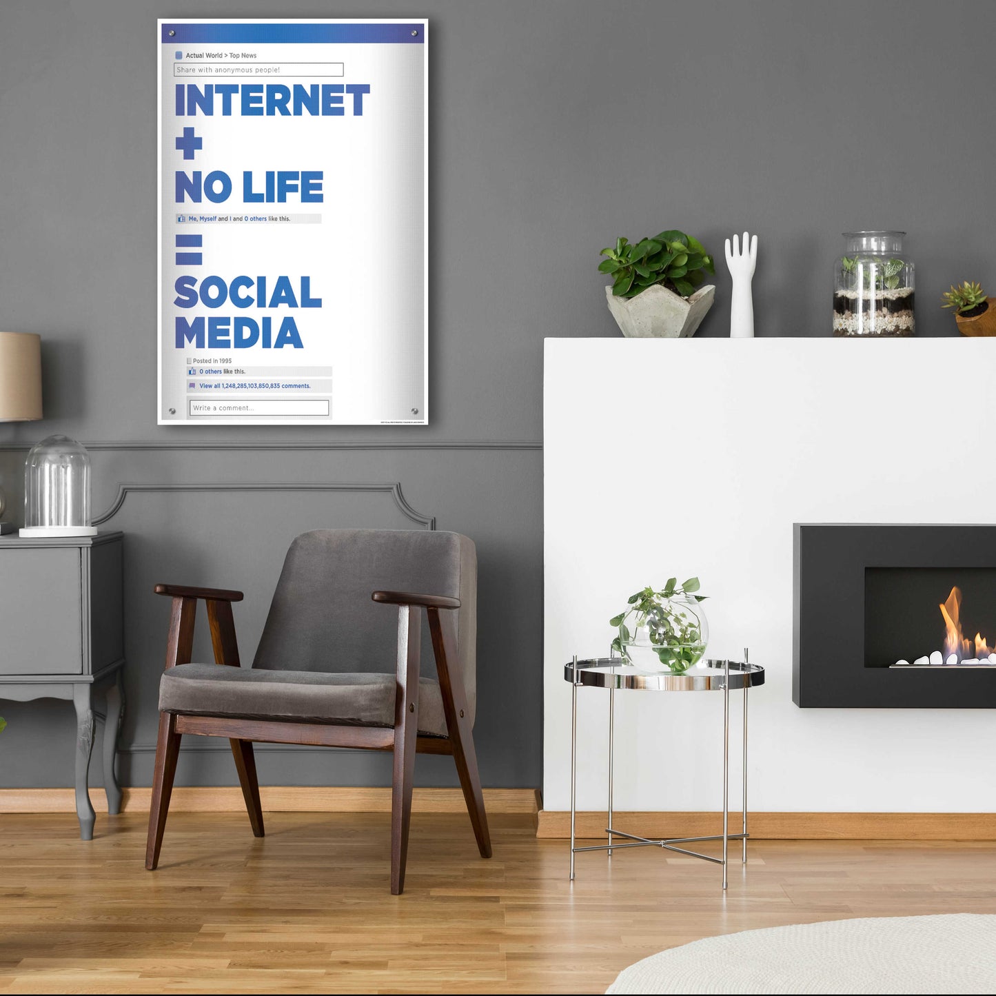 Epic Art 'Social Media' by JJ Brando, Acrylic Glass Wall Art,24x36