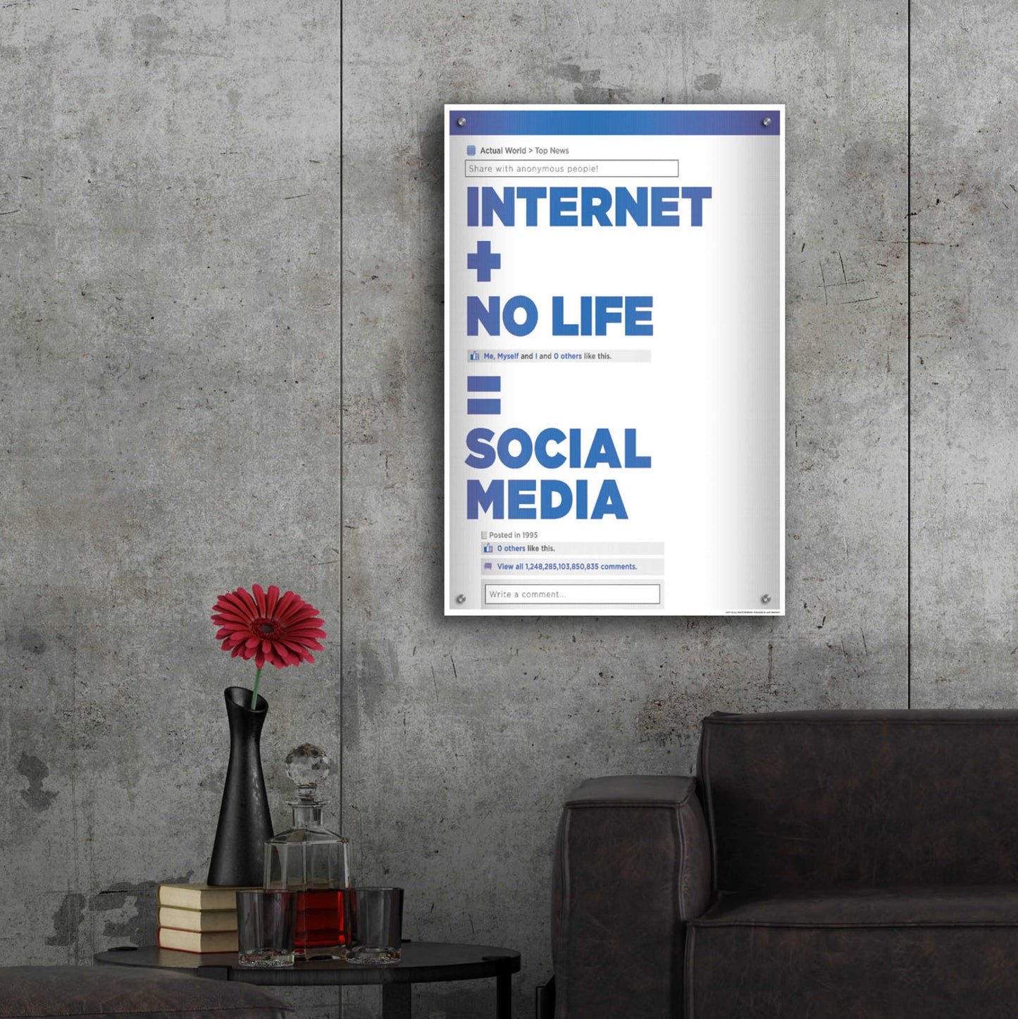 Epic Art 'Social Media' by JJ Brando, Acrylic Glass Wall Art,24x36