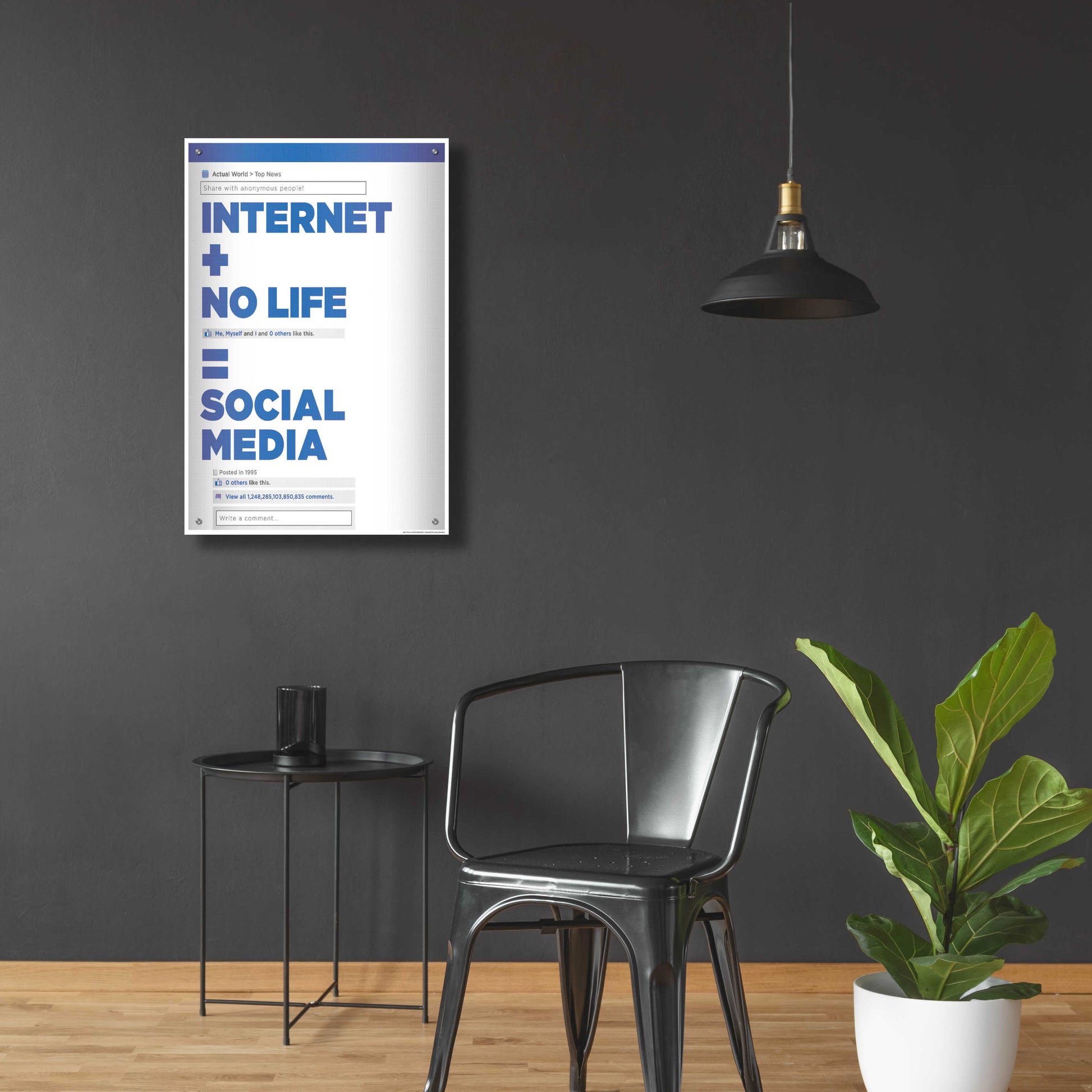 Epic Art 'Social Media' by JJ Brando, Acrylic Glass Wall Art,24x36