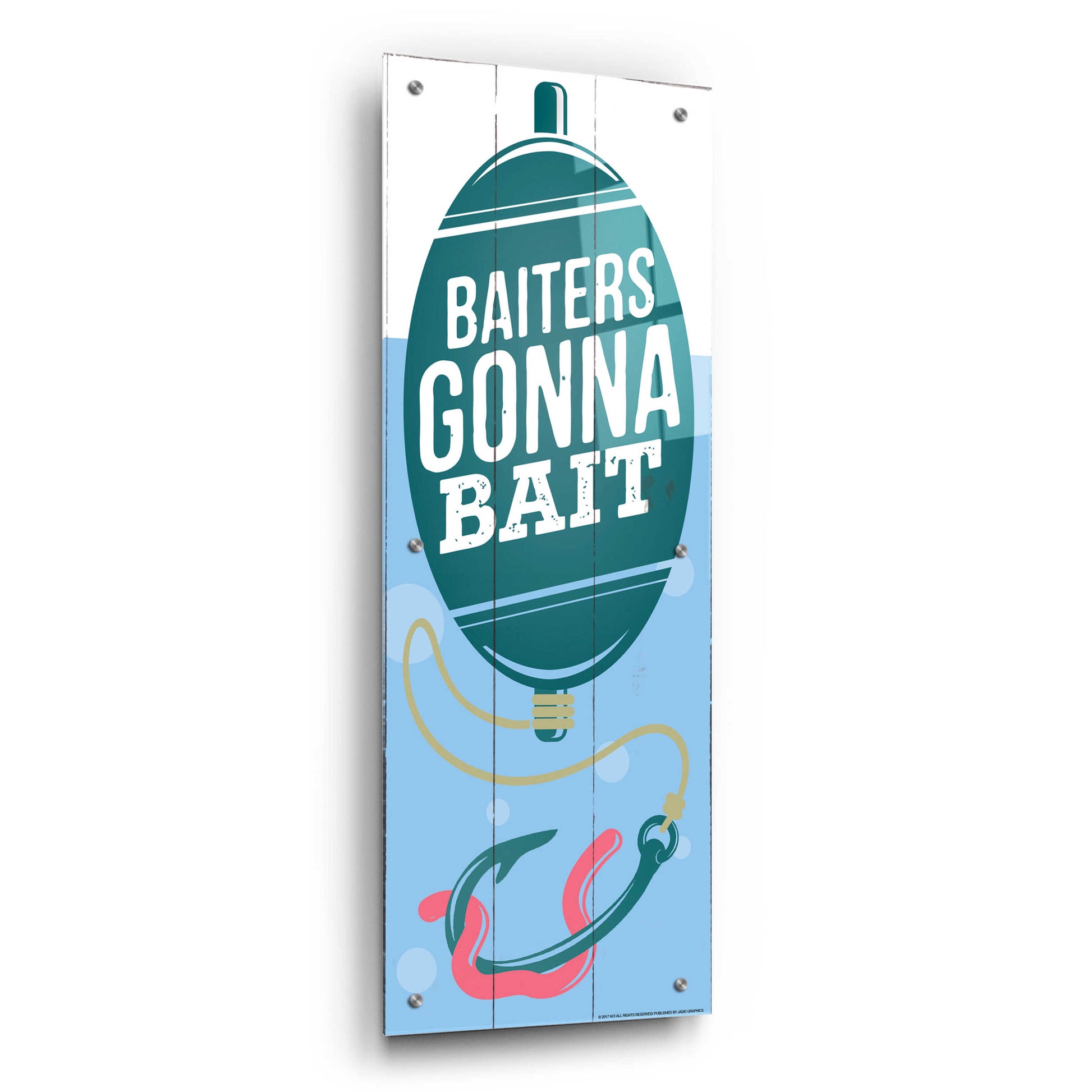 Epic Art 'Baiters Gonna' by JJ Brando, Acrylic Glass Wall Art,12x36