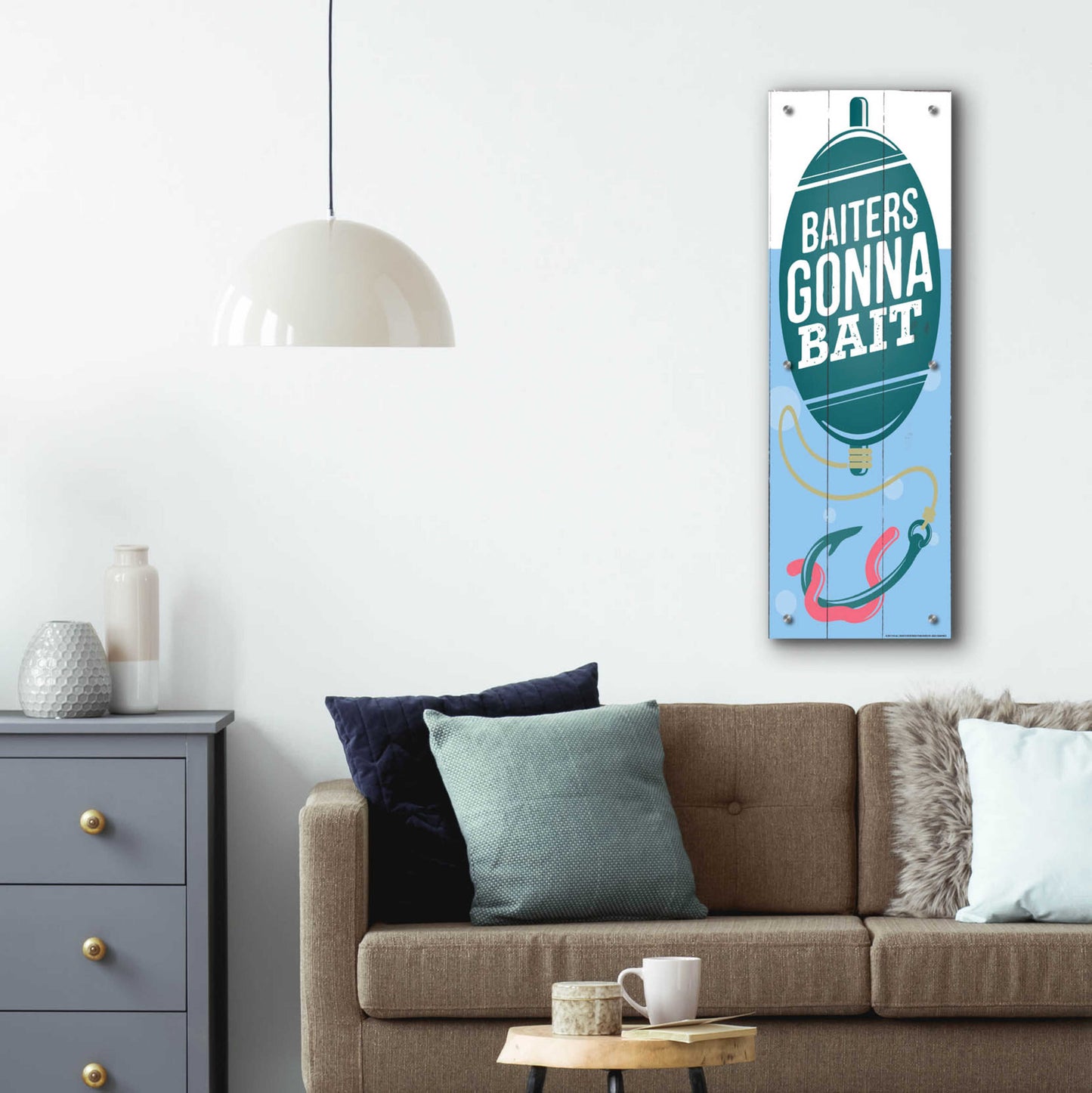 Epic Art 'Baiters Gonna' by JJ Brando, Acrylic Glass Wall Art,12x36