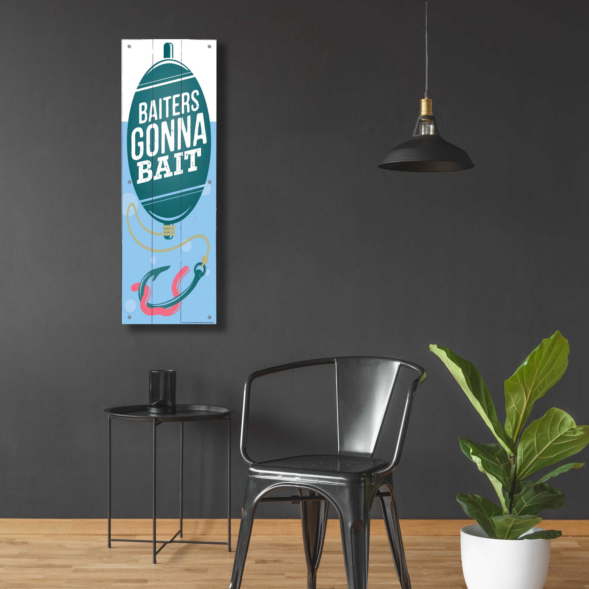 Epic Art 'Baiters Gonna' by JJ Brando, Acrylic Glass Wall Art,16x48