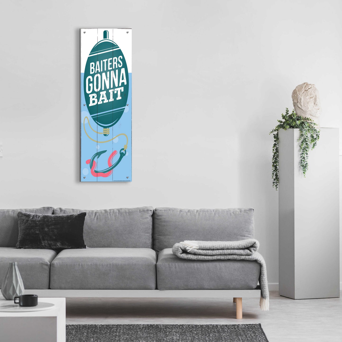 Epic Art 'Baiters Gonna' by JJ Brando, Acrylic Glass Wall Art,16x48