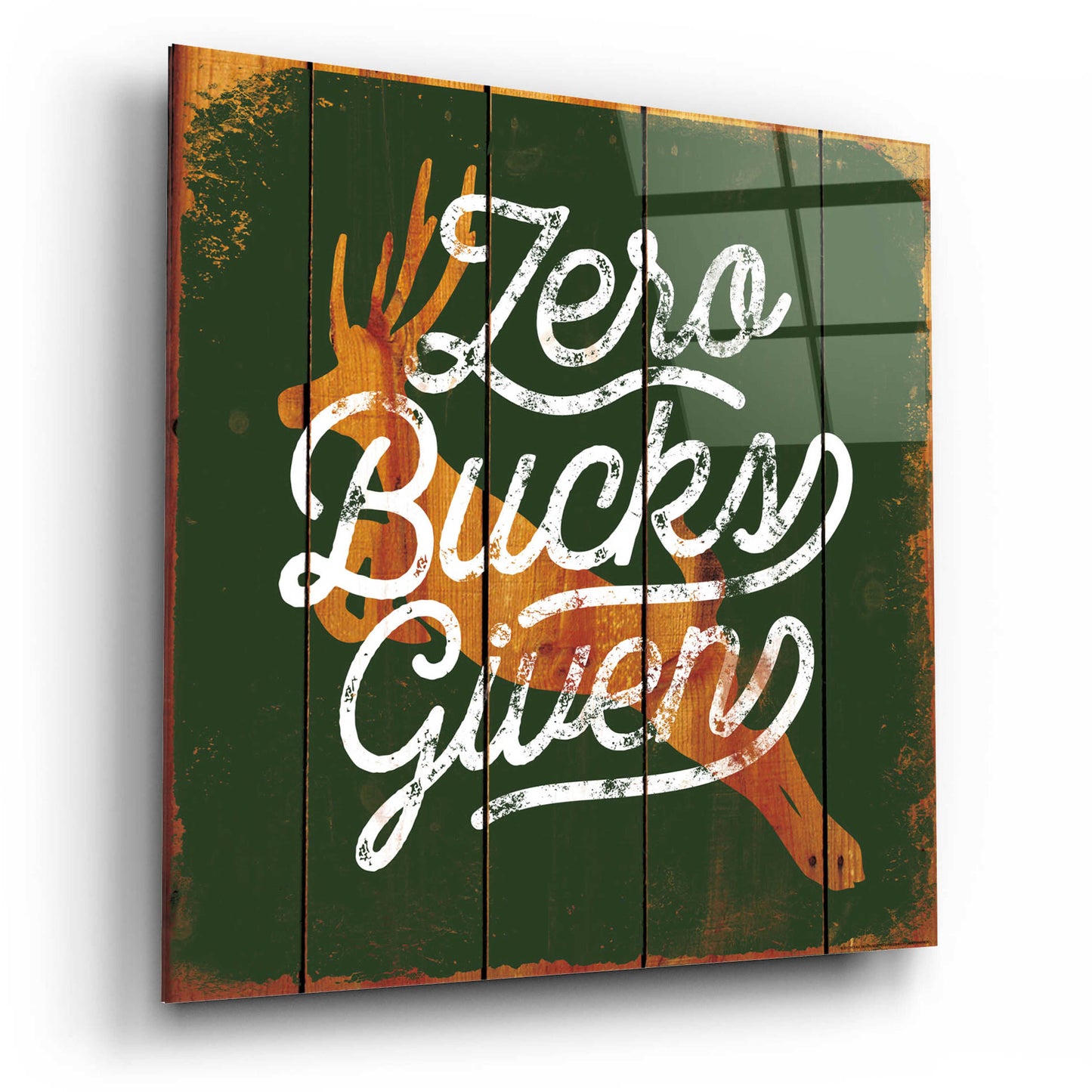 Epic Art 'Zero Bucks' by JJ Brando, Acrylic Glass Wall Art,12x12