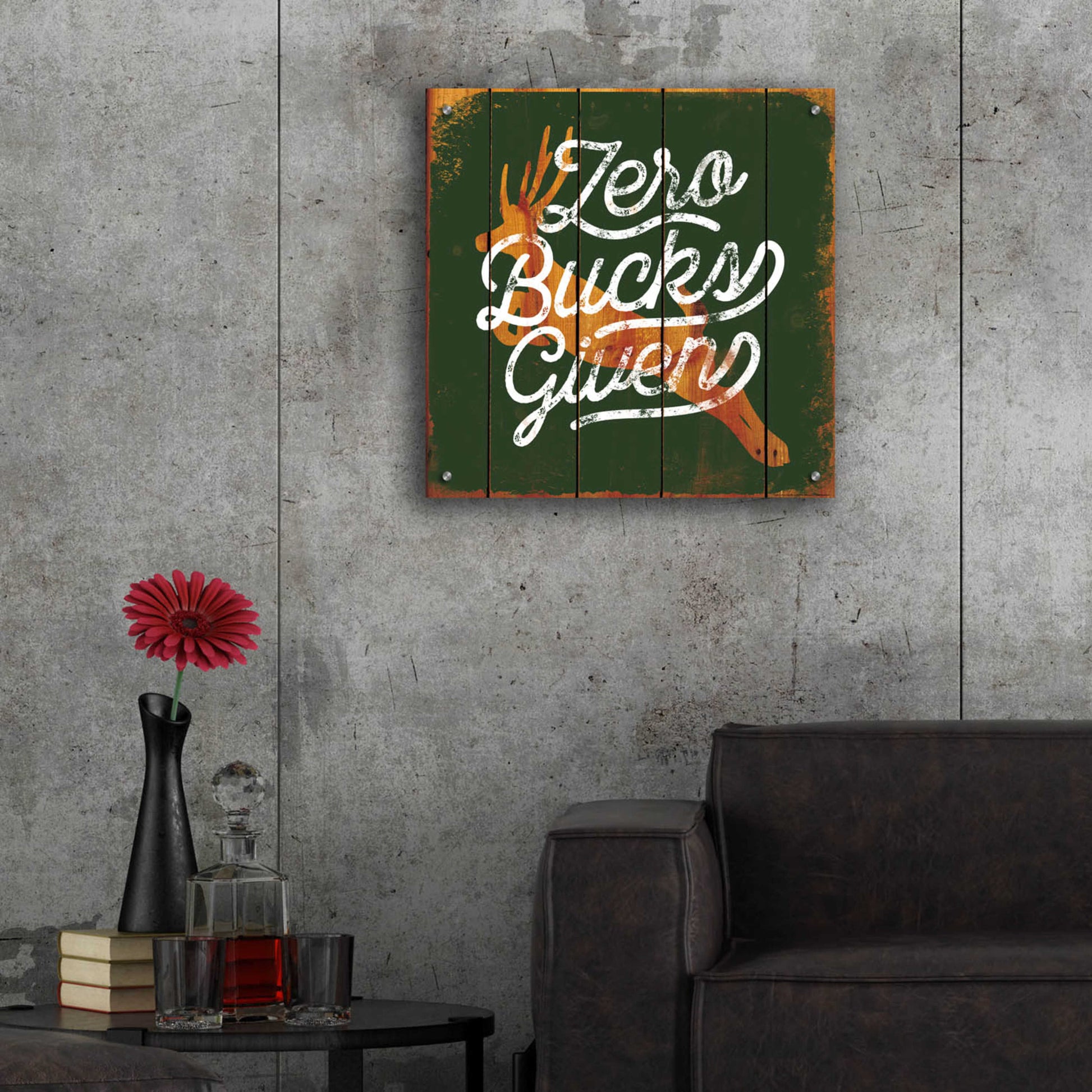 Epic Art 'Zero Bucks' by JJ Brando, Acrylic Glass Wall Art,24x24