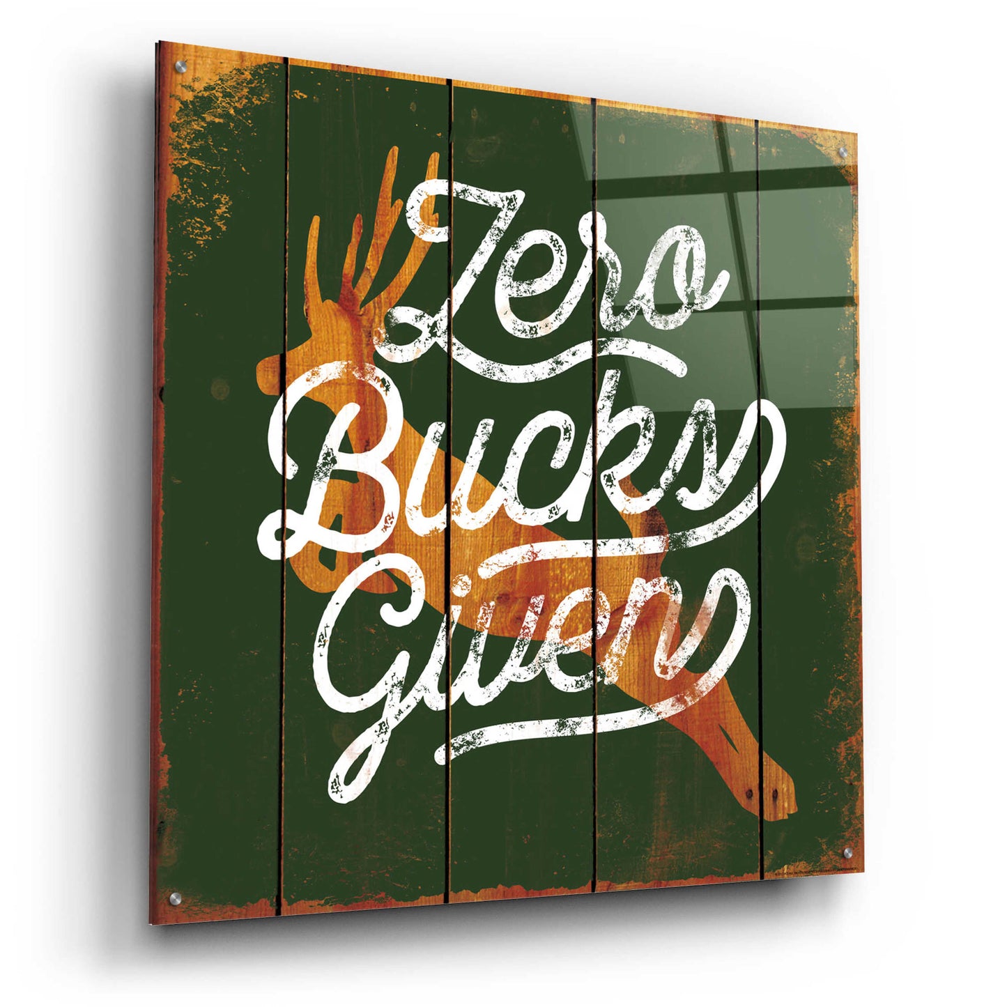 Epic Art 'Zero Bucks' by JJ Brando, Acrylic Glass Wall Art,36x36