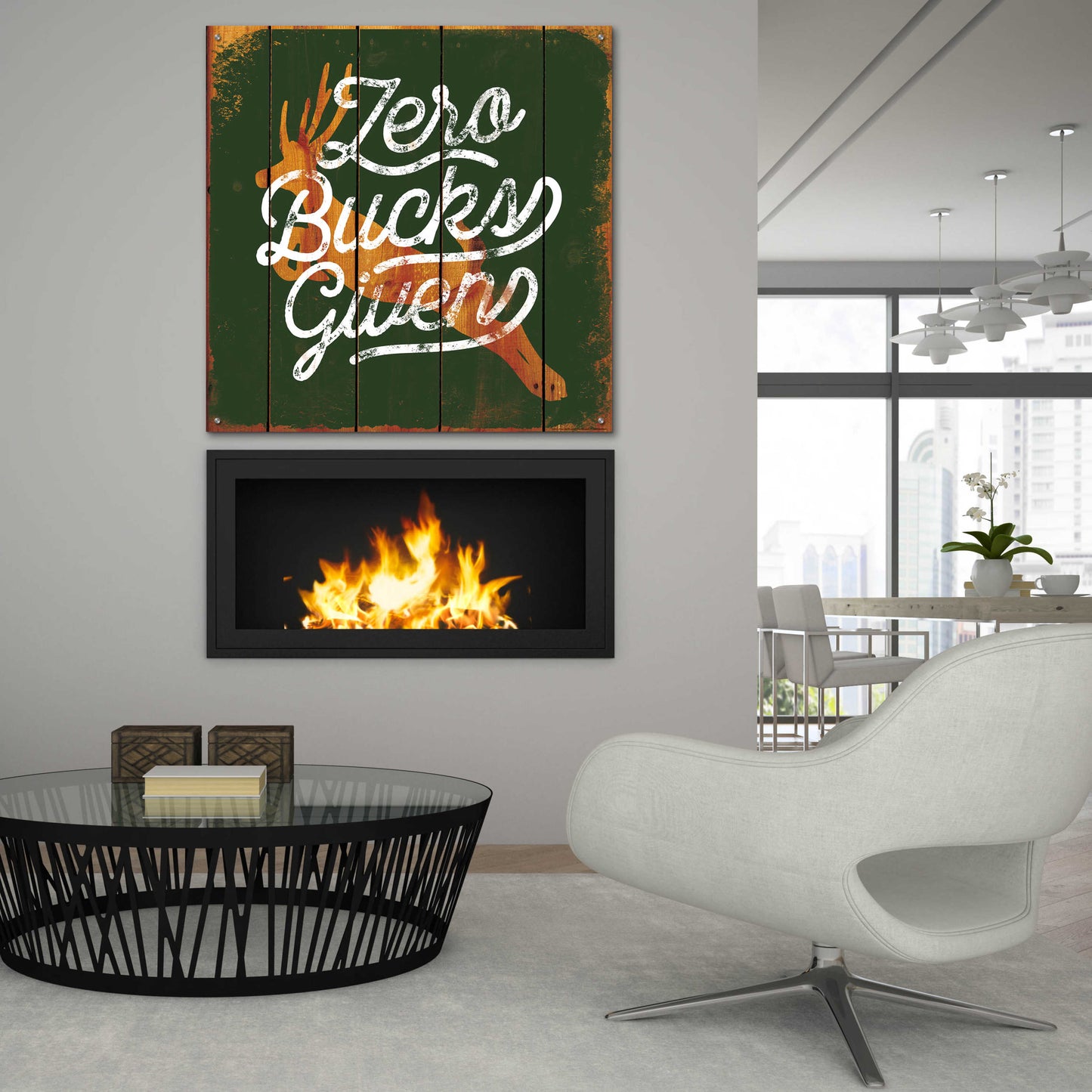 Epic Art 'Zero Bucks' by JJ Brando, Acrylic Glass Wall Art,36x36