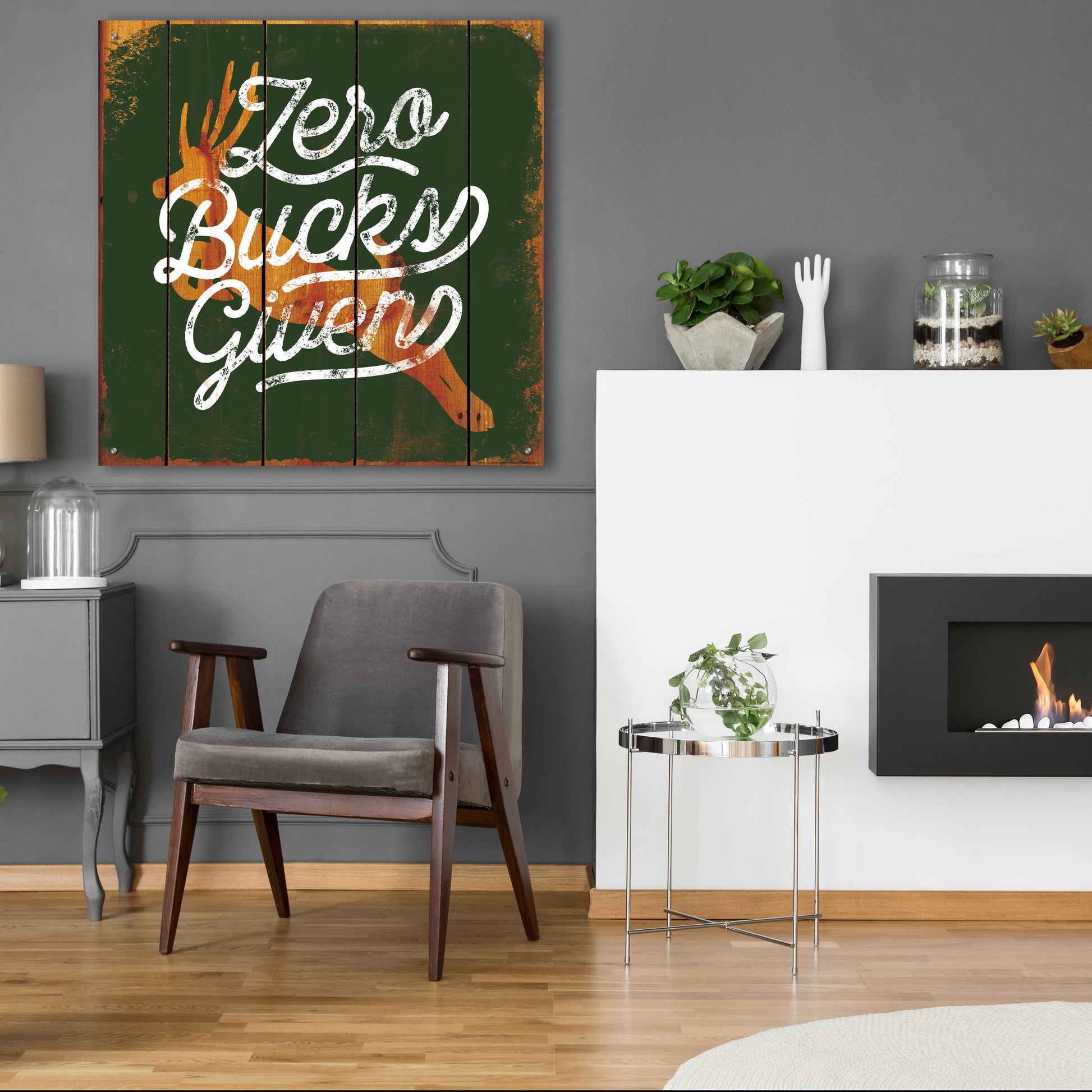 Epic Art 'Zero Bucks' by JJ Brando, Acrylic Glass Wall Art,36x36