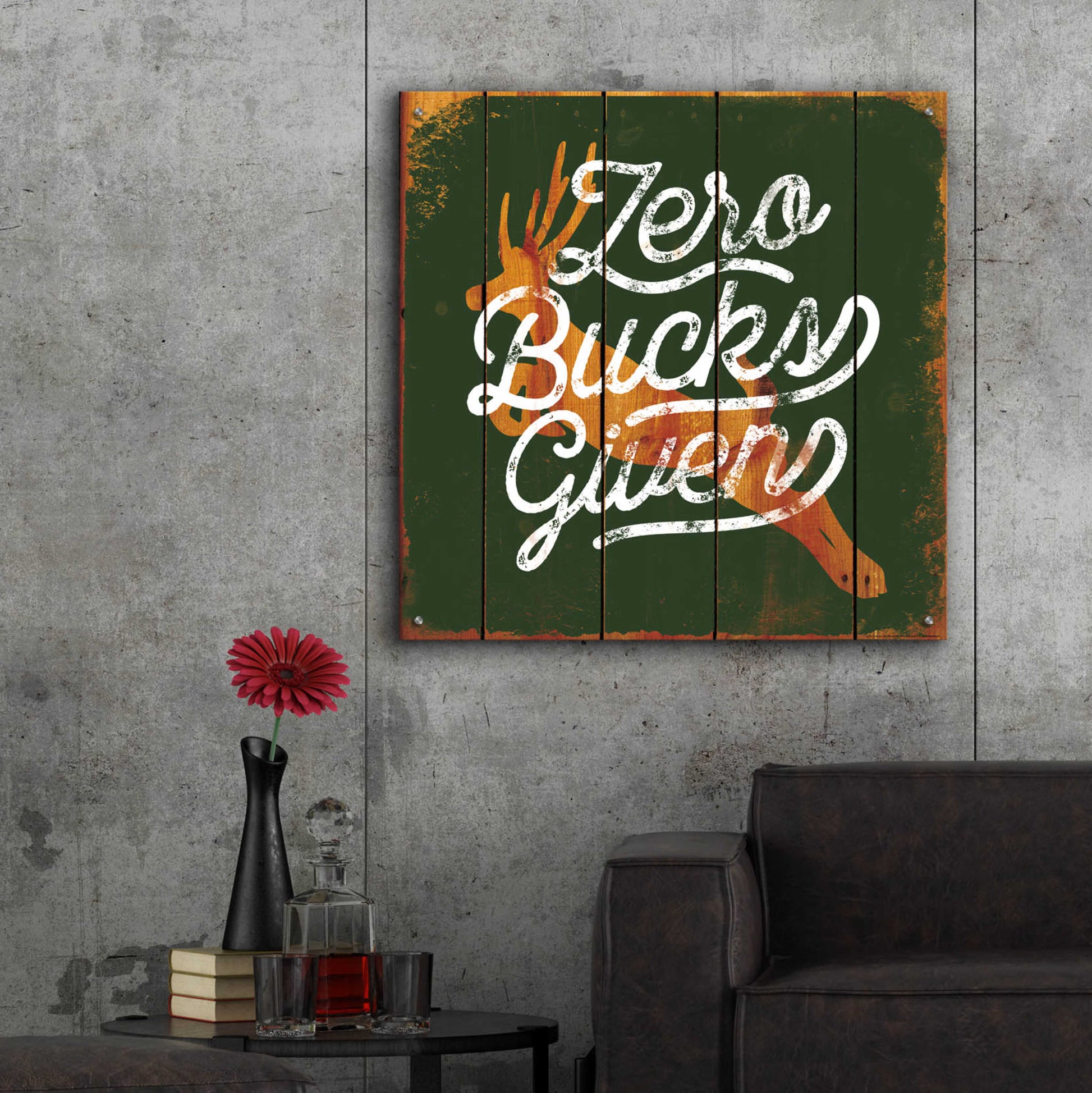 Epic Art 'Zero Bucks' by JJ Brando, Acrylic Glass Wall Art,36x36
