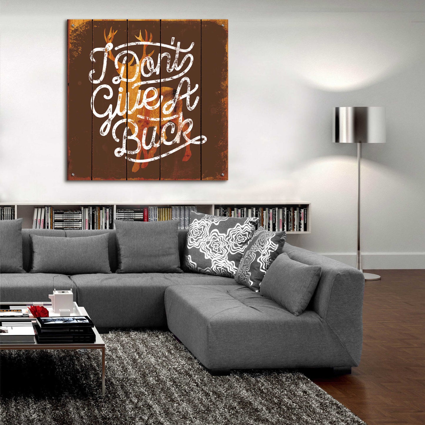 Epic Art 'Don'T Give A Buck' by JJ Brando, Acrylic Glass Wall Art,36x36