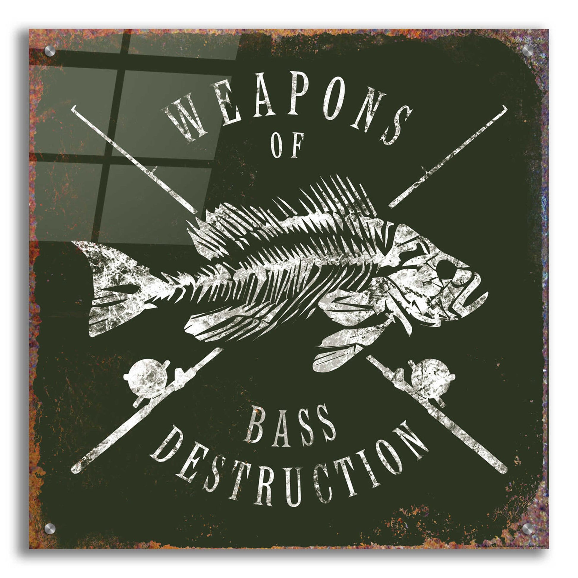 Epic Art 'Weapons Of Bass' by JJ Brando, Acrylic Glass Wall Art,24x24