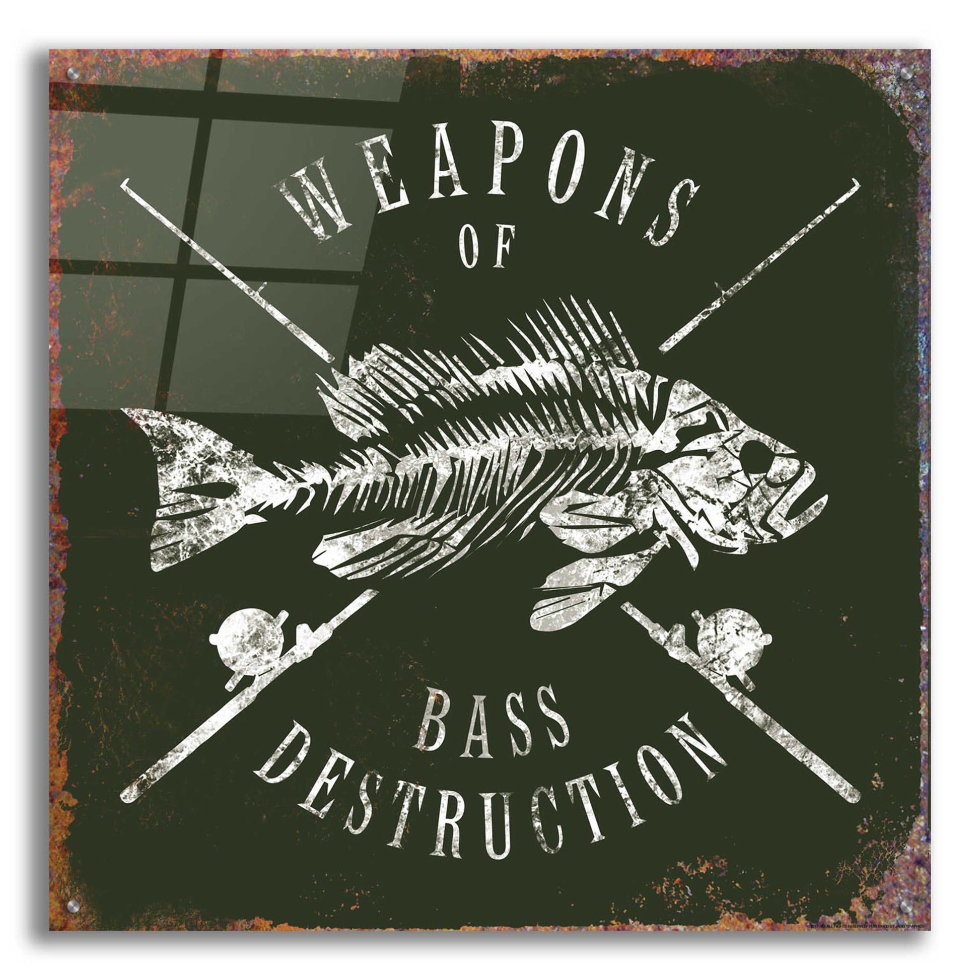 Epic Art 'Weapons Of Bass' by JJ Brando, Acrylic Glass Wall Art,36x36
