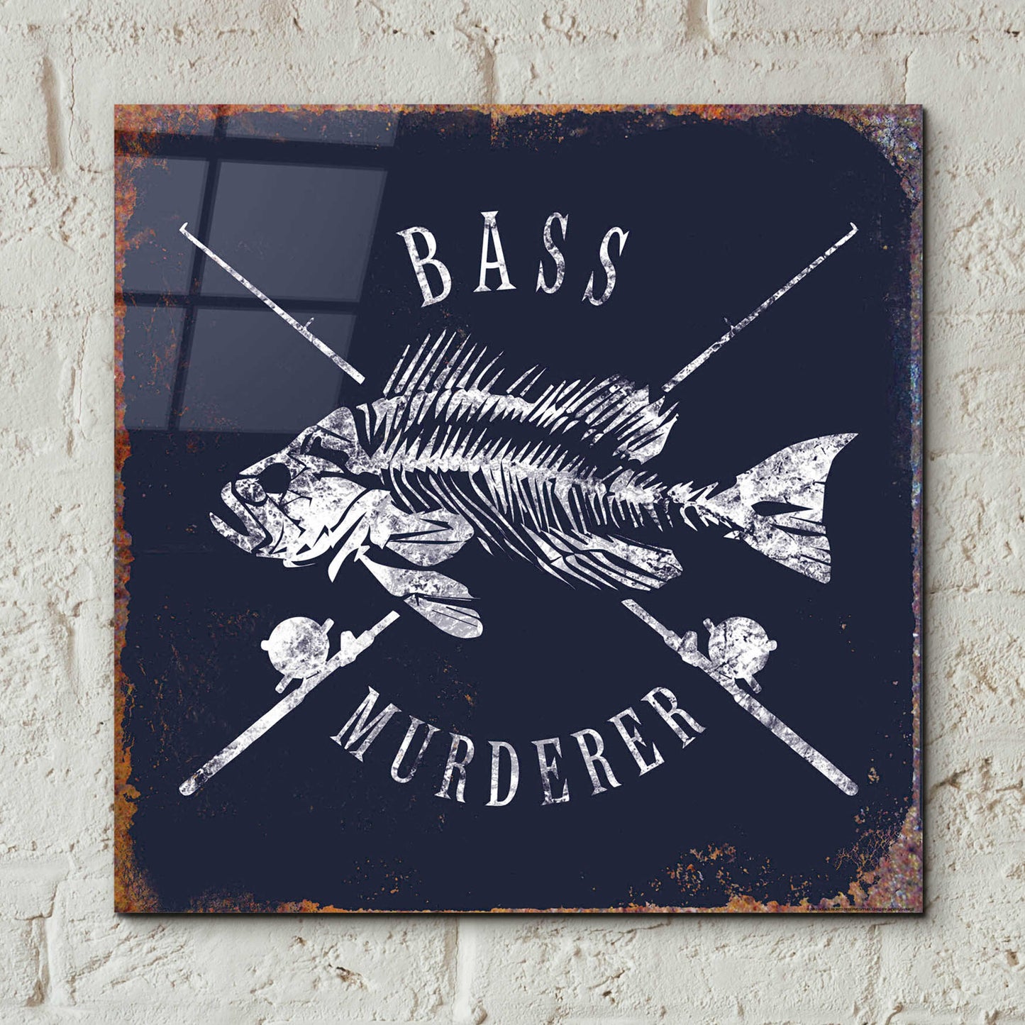 Epic Art 'Bass Murderer' by JJ Brando, Acrylic Glass Wall Art,12x12
