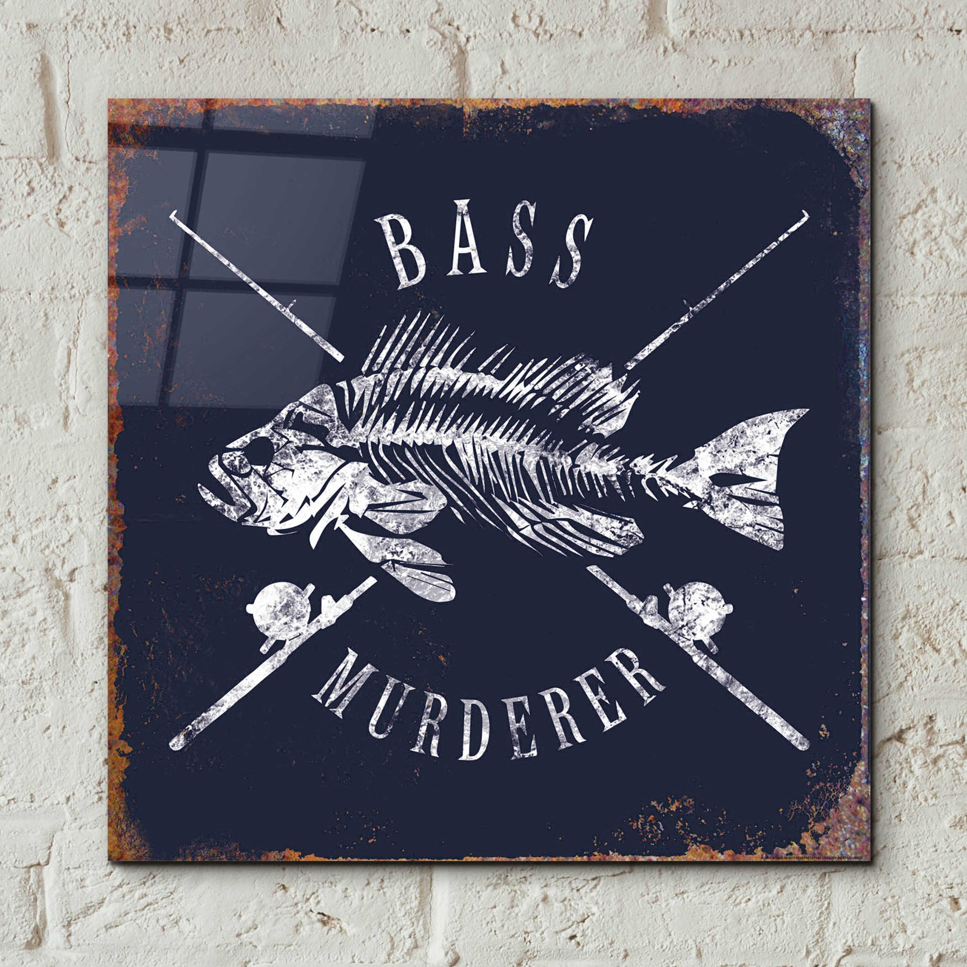 Epic Art 'Bass Murderer' by JJ Brando, Acrylic Glass Wall Art,12x12