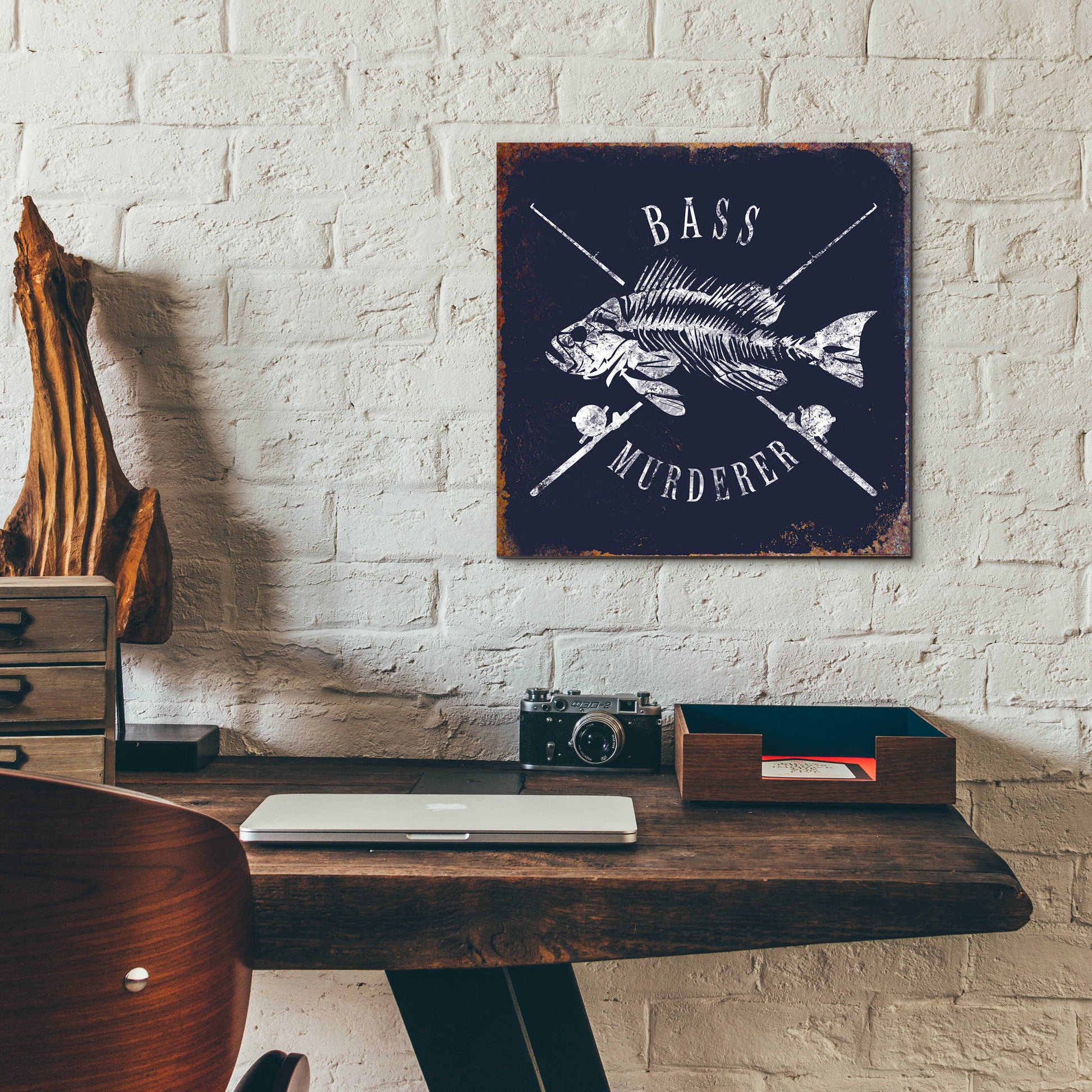 Epic Art 'Bass Murderer' by JJ Brando, Acrylic Glass Wall Art,12x12