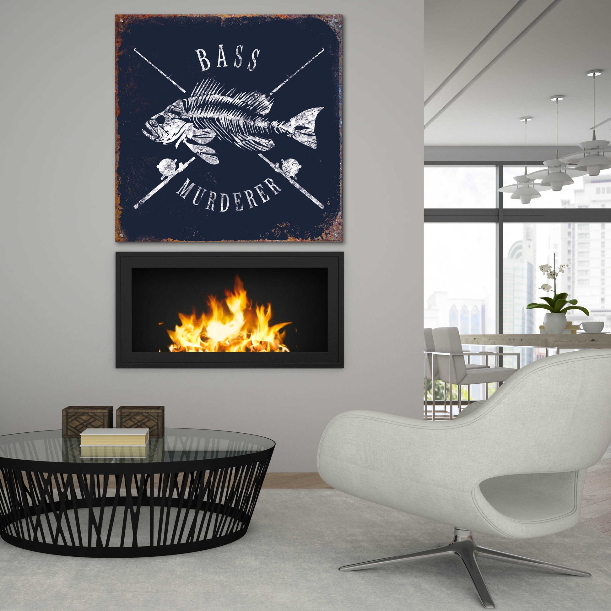 Epic Art 'Bass Murderer' by JJ Brando, Acrylic Glass Wall Art,36x36