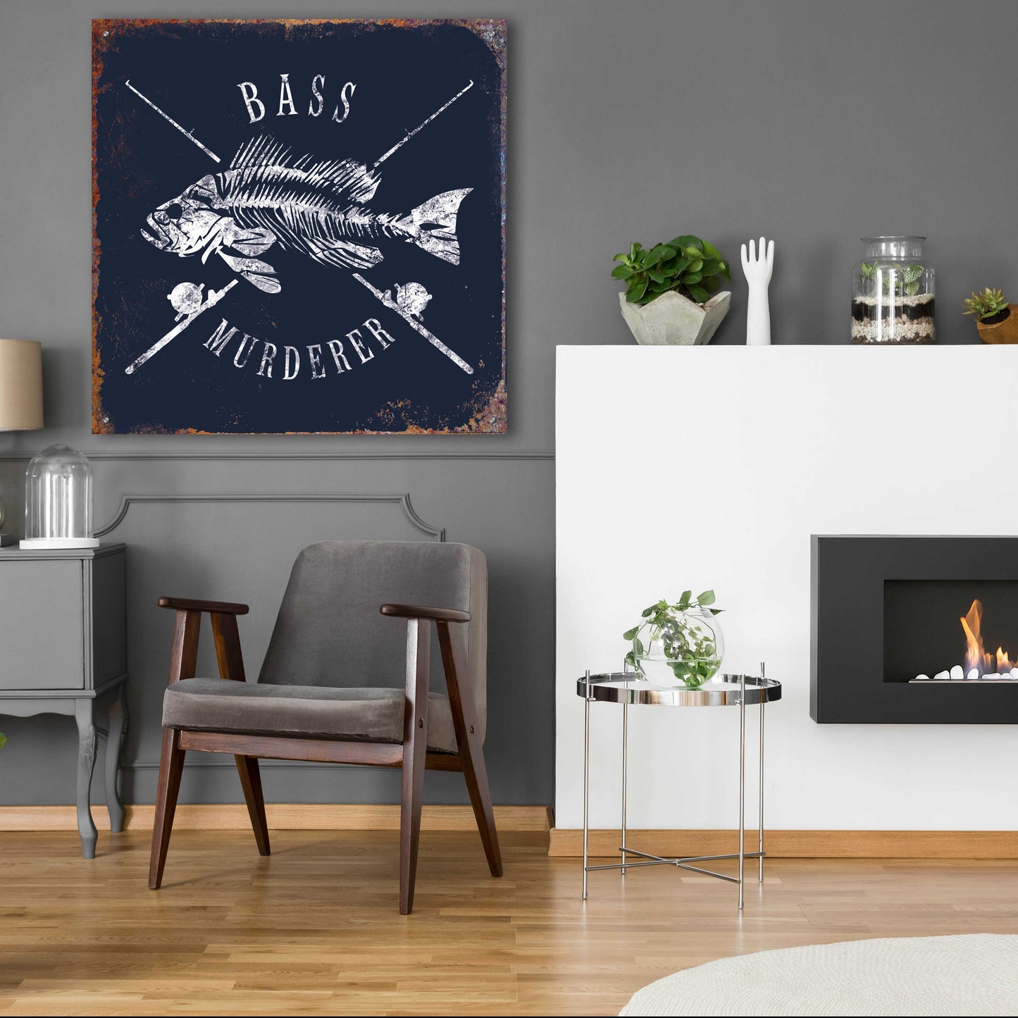 Epic Art 'Bass Murderer' by JJ Brando, Acrylic Glass Wall Art,36x36