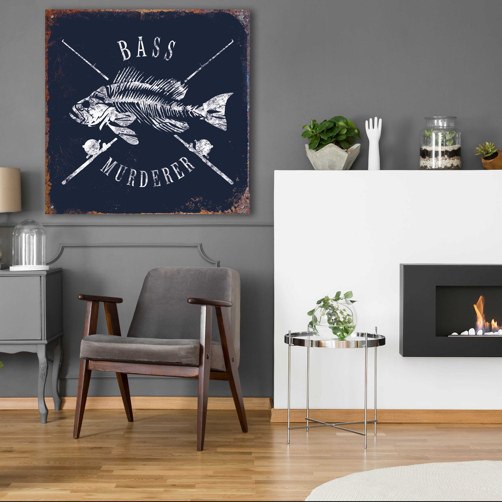 Epic Art 'Bass Murderer' by JJ Brando, Acrylic Glass Wall Art,36x36