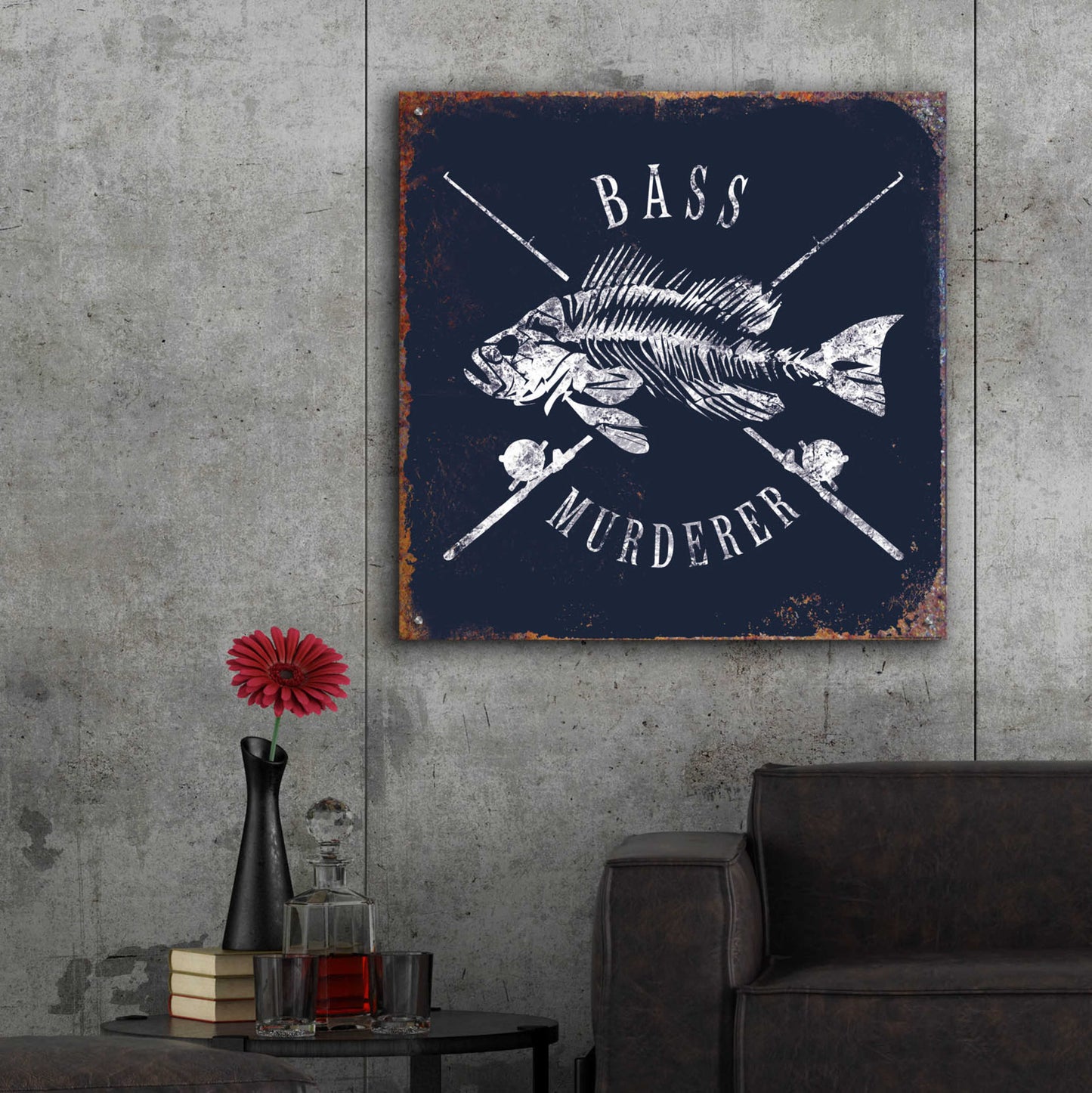Epic Art 'Bass Murderer' by JJ Brando, Acrylic Glass Wall Art,36x36