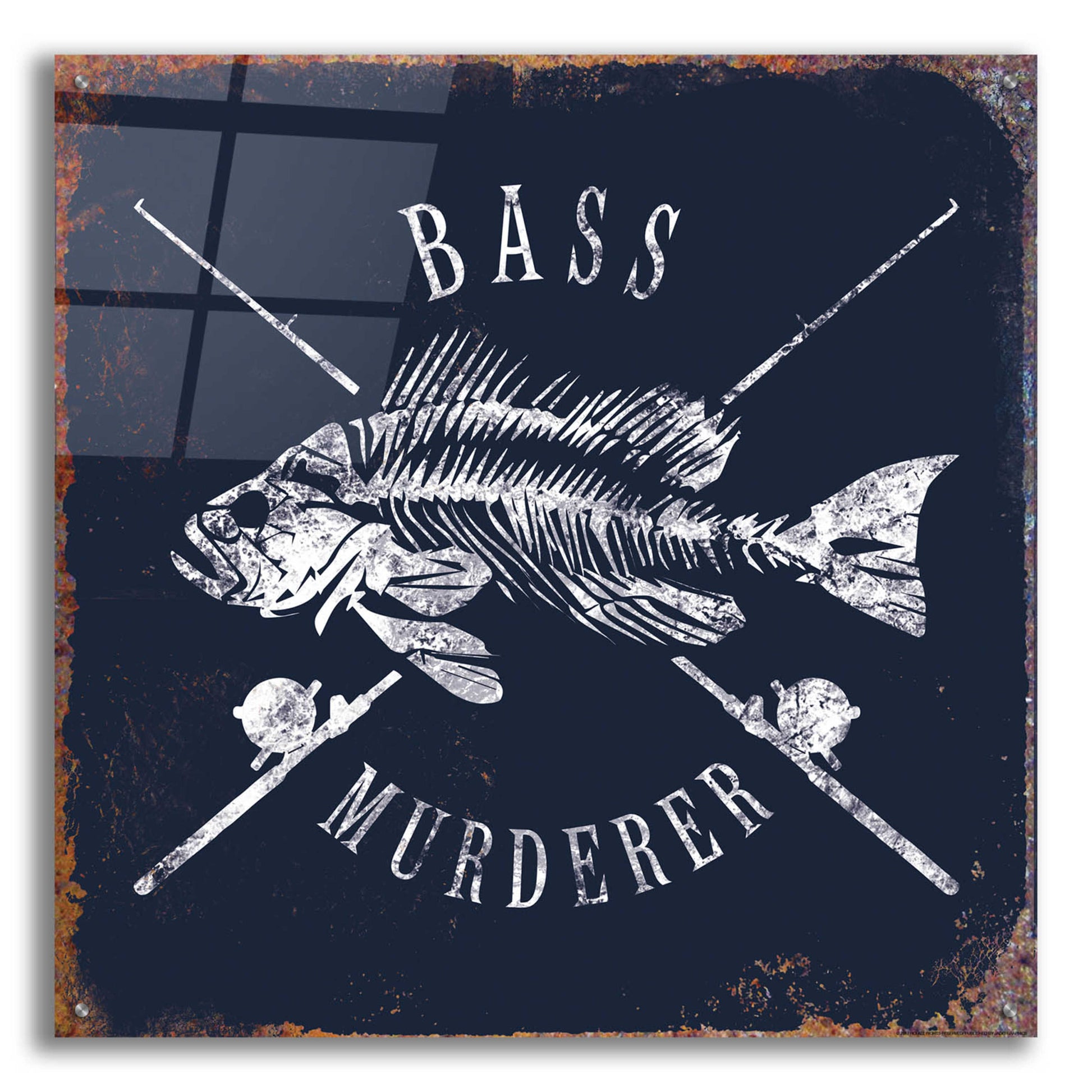 Epic Art 'Bass Murderer' by JJ Brando, Acrylic Glass Wall Art,36x36
