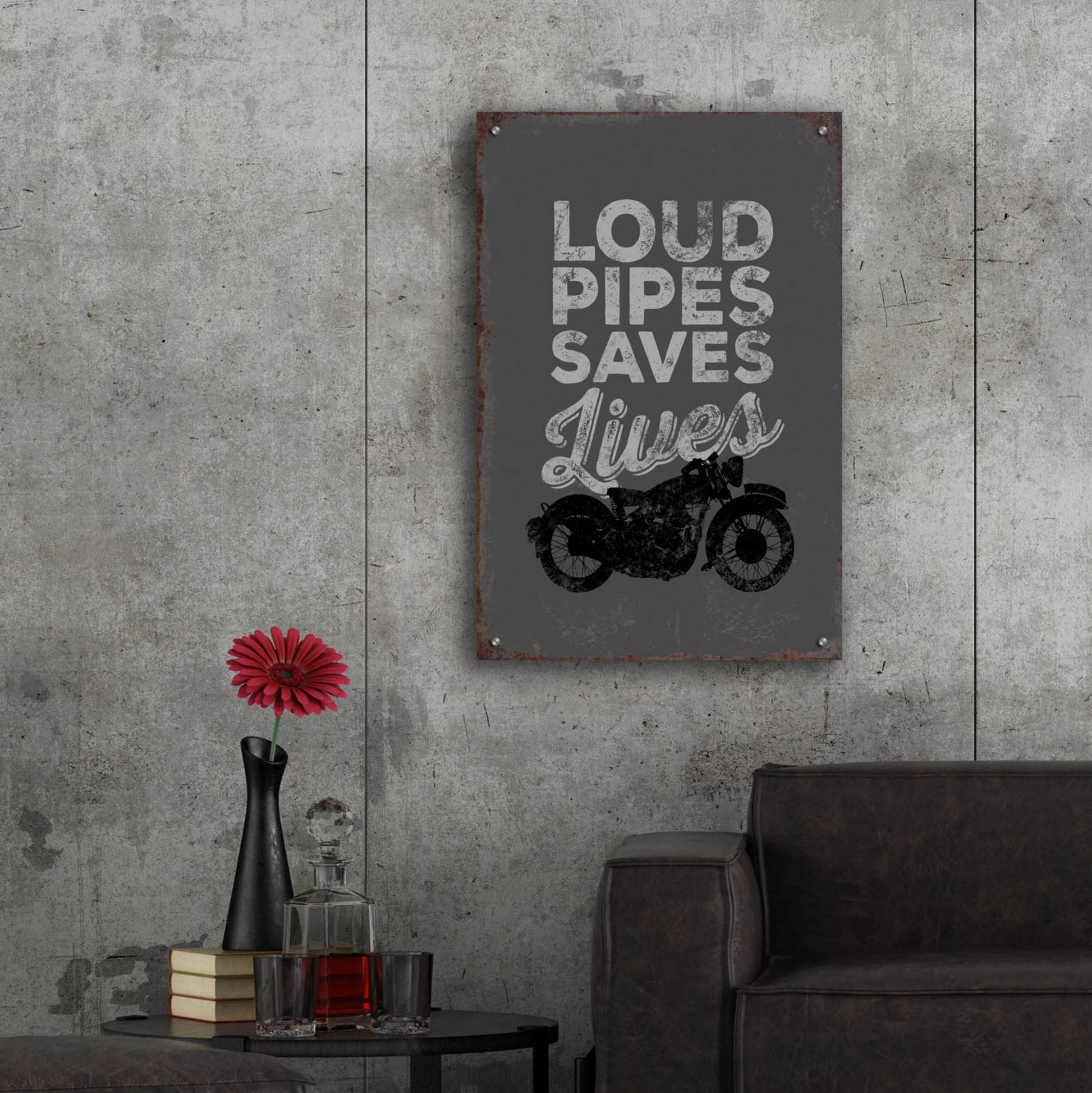 Epic Art 'Loud Pipes' by JJ Brando, Acrylic Glass Wall Art,24x36