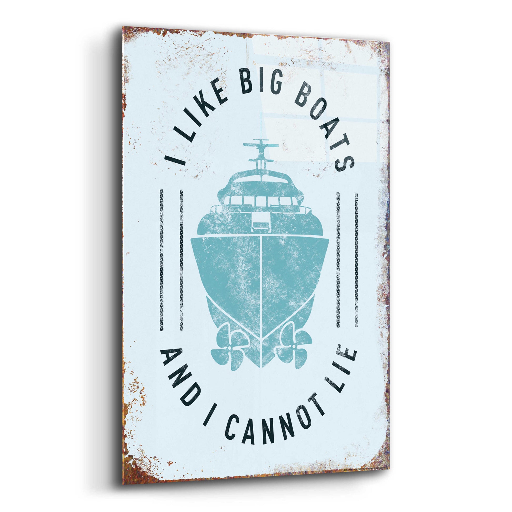 Epic Art 'I Like Big Boats' by JJ Brando, Acrylic Glass Wall Art,12x16
