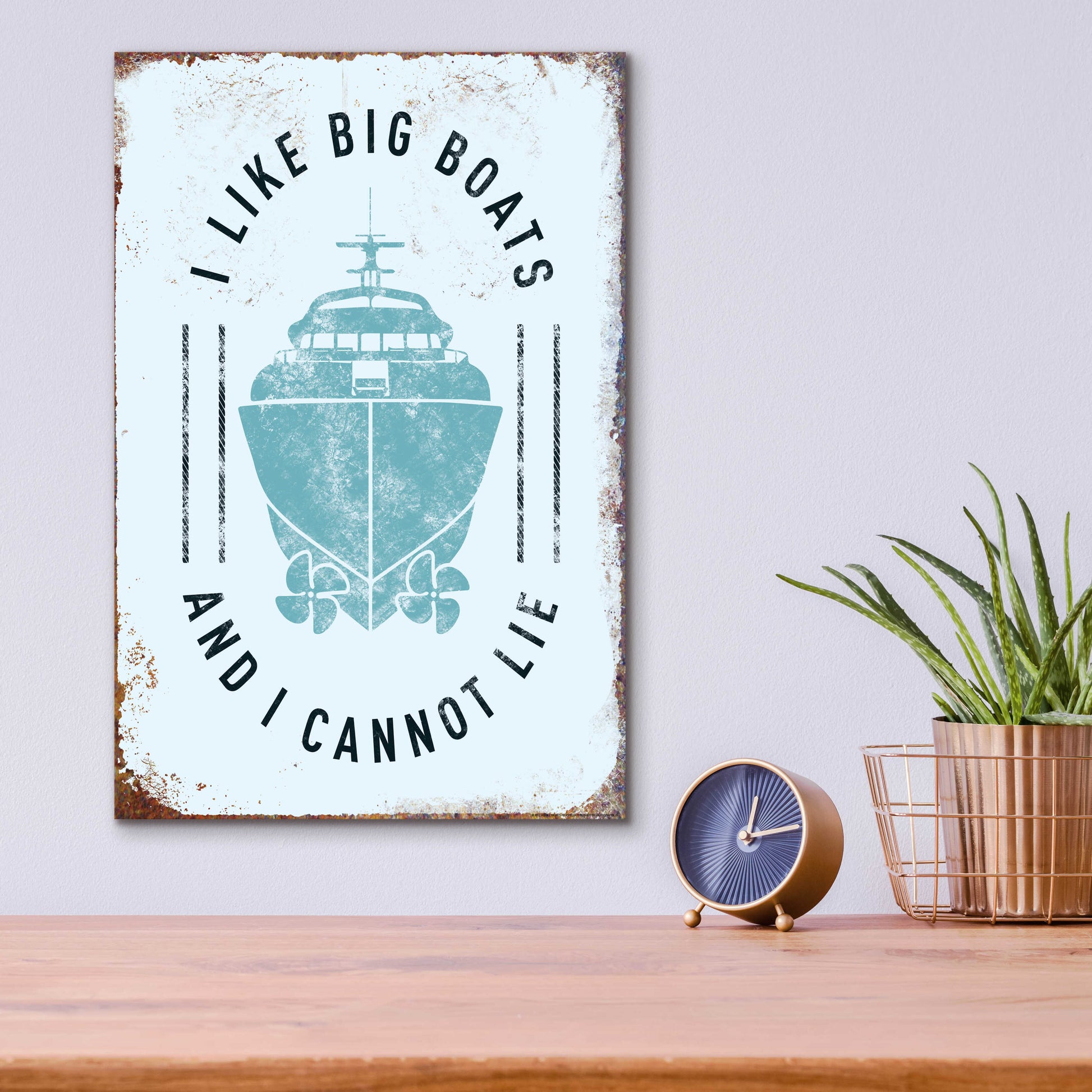 Epic Art 'I Like Big Boats' by JJ Brando, Acrylic Glass Wall Art,12x16