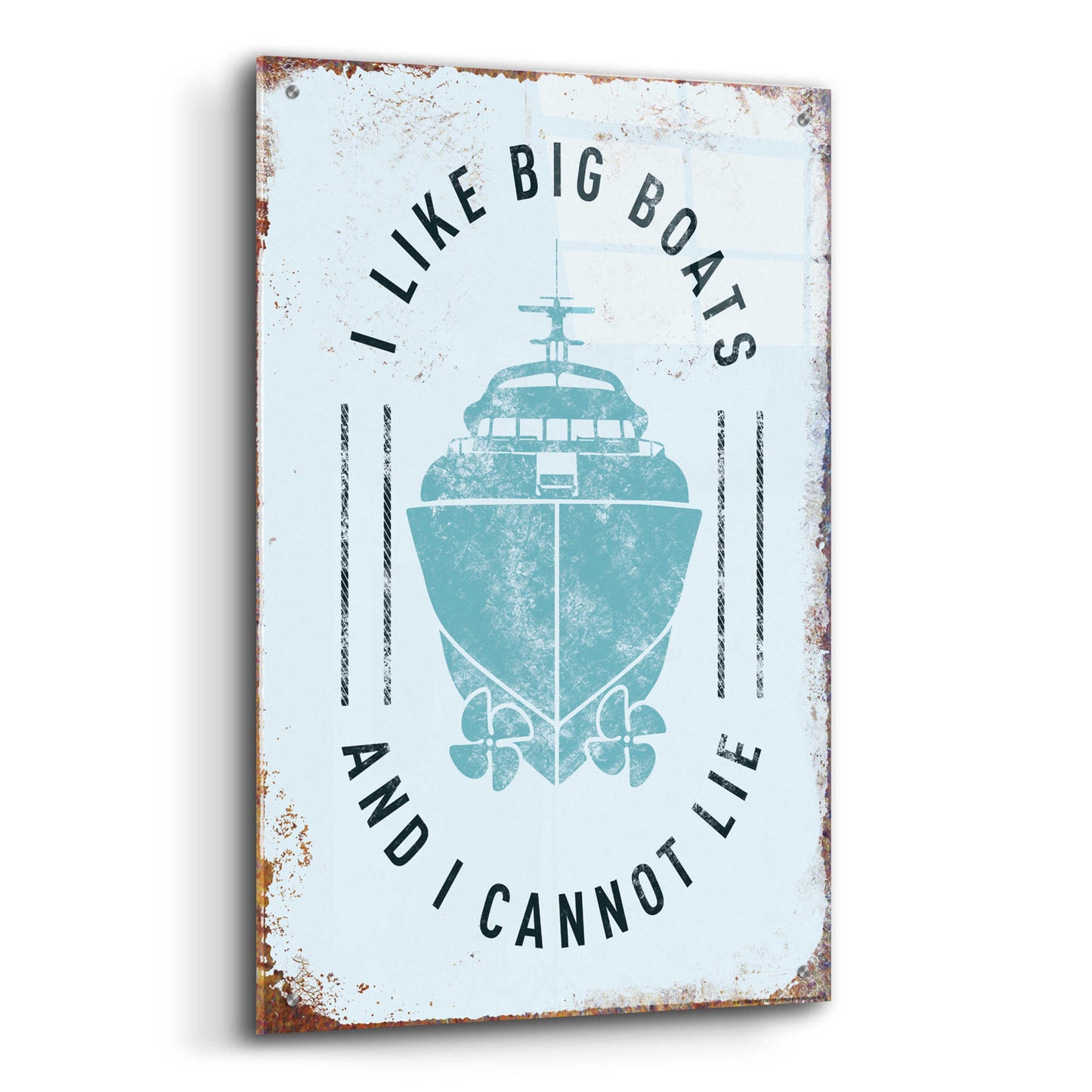 Epic Art 'I Like Big Boats' by JJ Brando, Acrylic Glass Wall Art,24x36