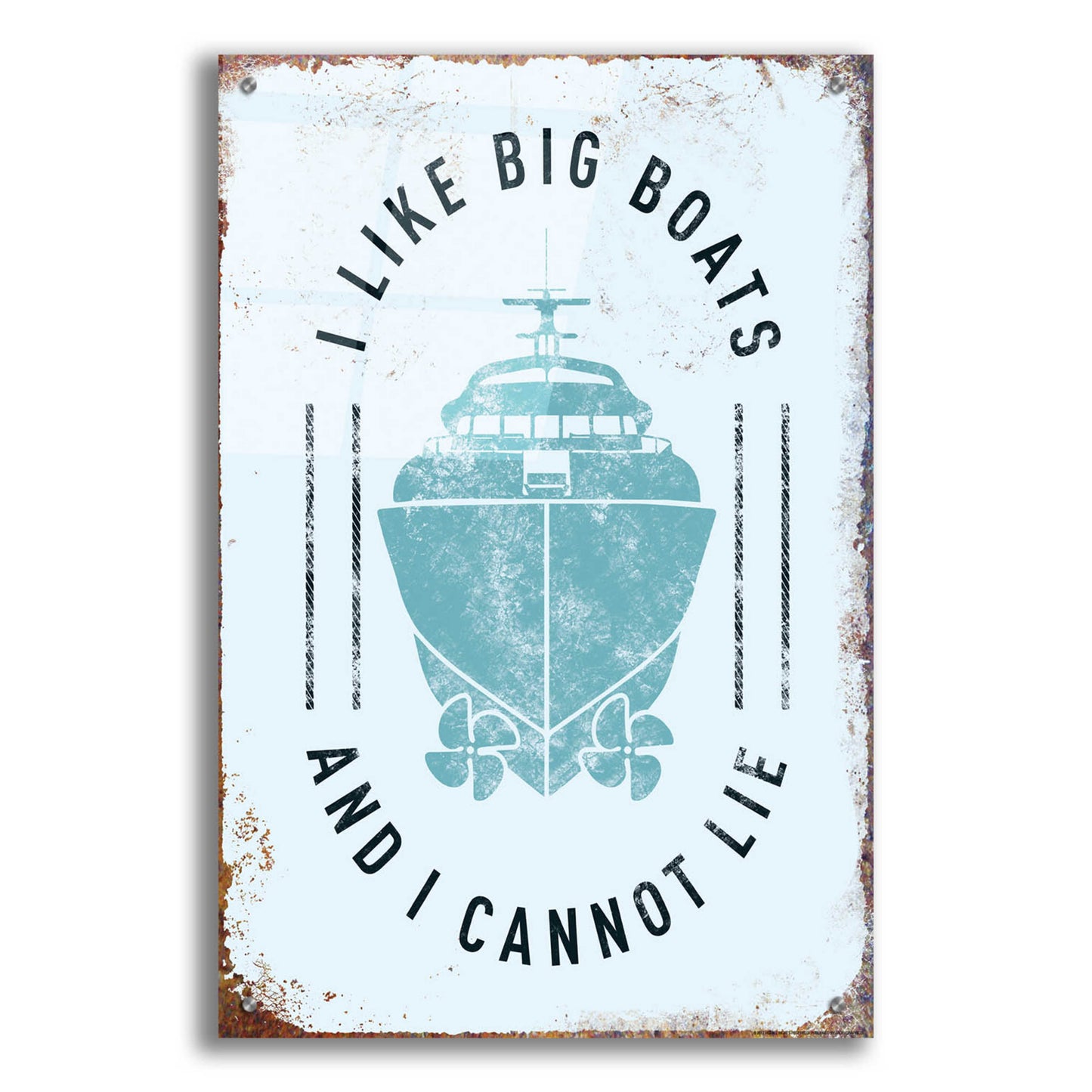 Epic Art 'I Like Big Boats' by JJ Brando, Acrylic Glass Wall Art,24x36