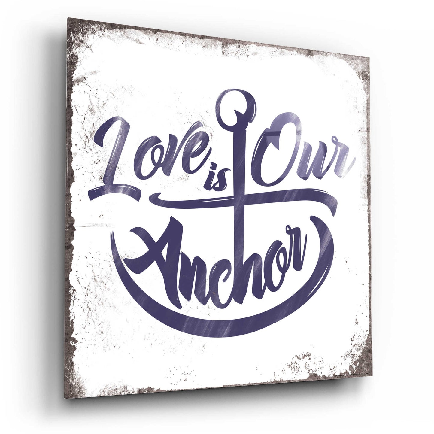 Epic Art 'Love Anchor' by JJ Brando, Acrylic Glass Wall Art,12x12