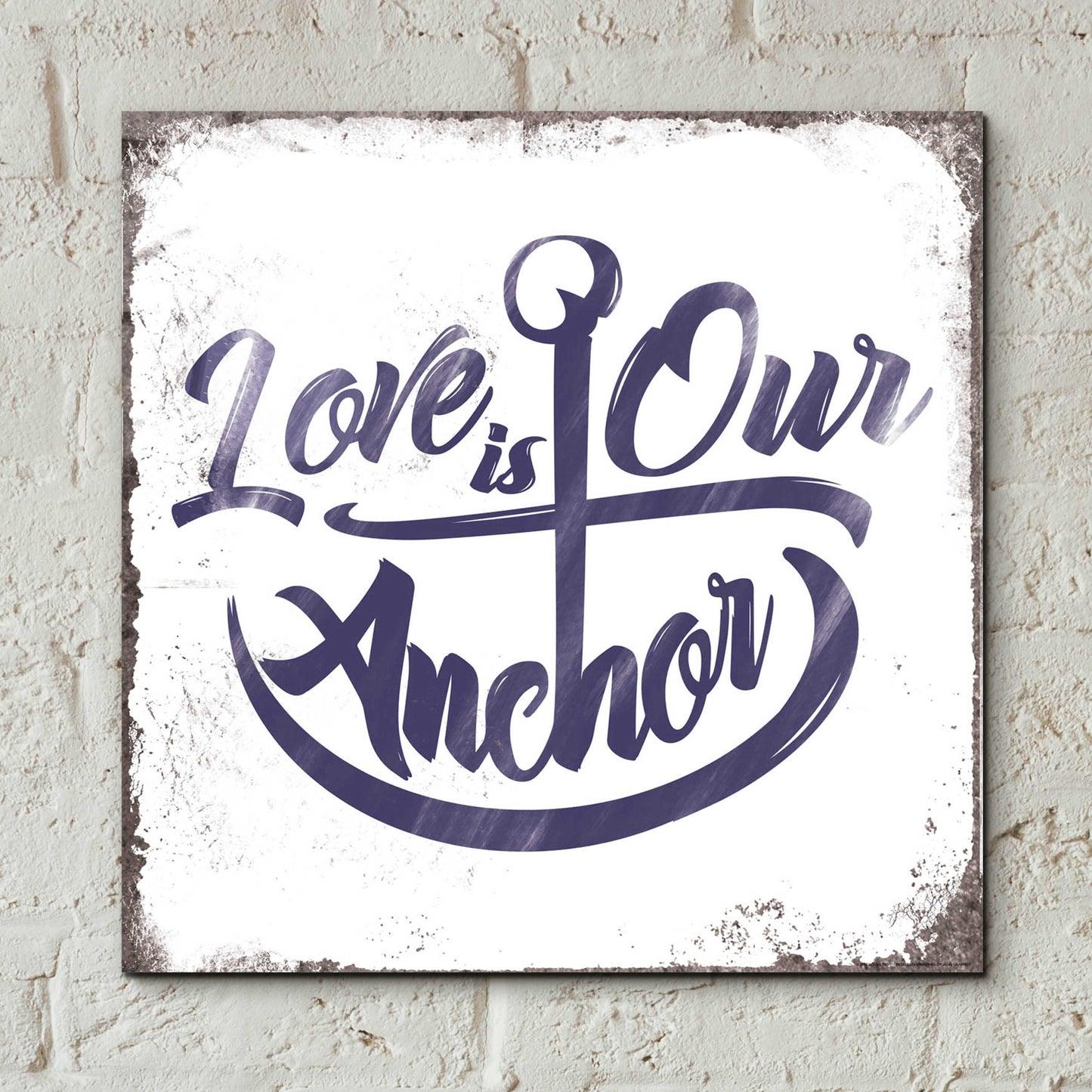 Epic Art 'Love Anchor' by JJ Brando, Acrylic Glass Wall Art,12x12